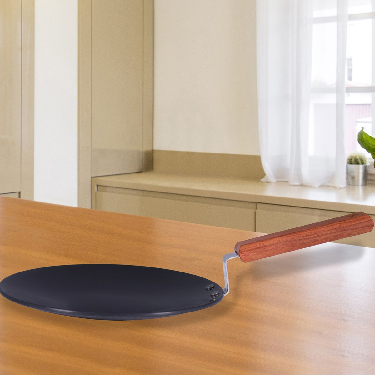 مقلاة روتي تاوا أكسيد ألومنيوم صلب ومقبض أبنوس من واندرشيف - 28 سم-hbxkitchen-kitchenware-foodpreparation-image-1