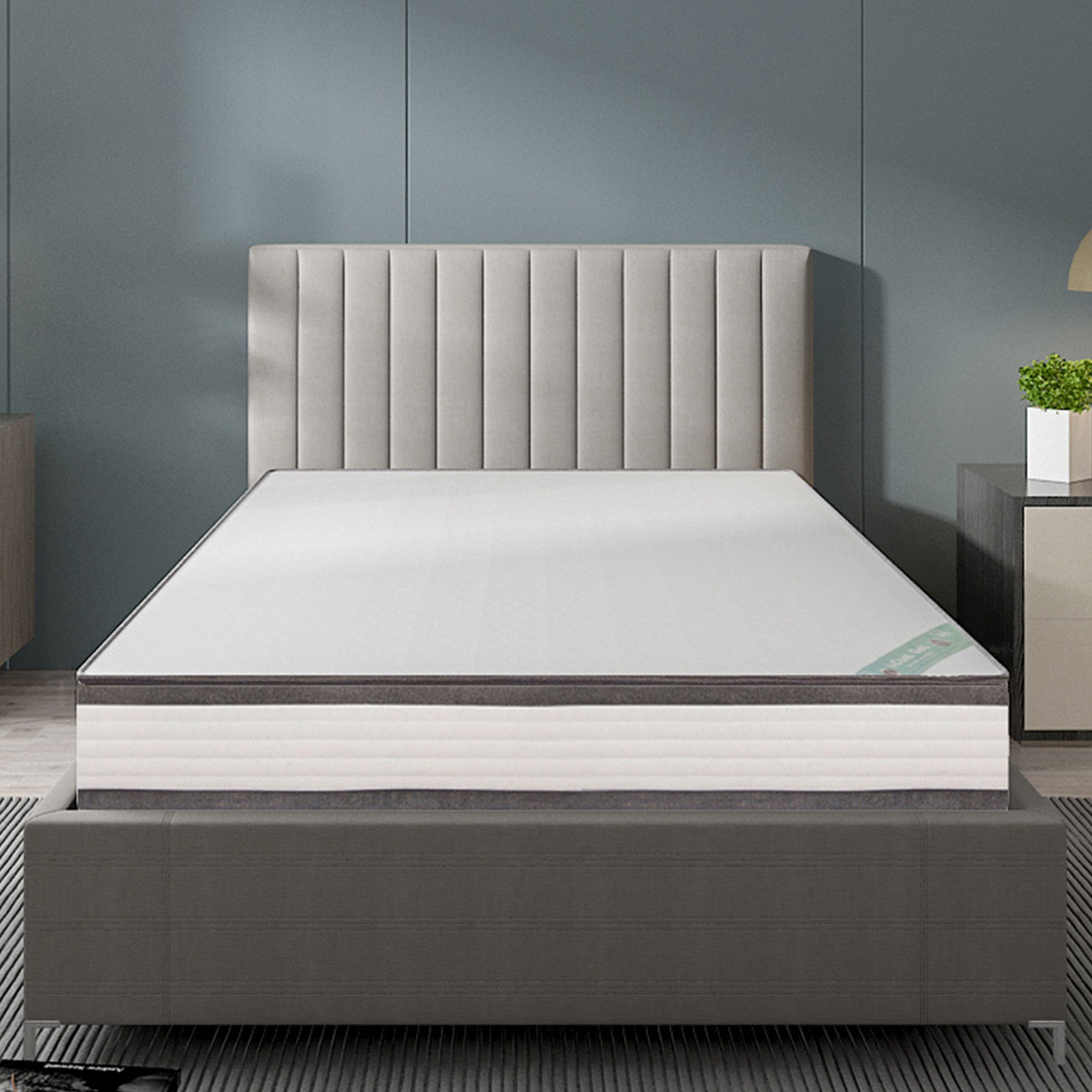 مرتبة مزدوجة إسفنج ميموري فوم جيل مغلفة ملفوفة من آي كول - 120x200x22 سم-hbxfurniture-mattresses-twin-image-2