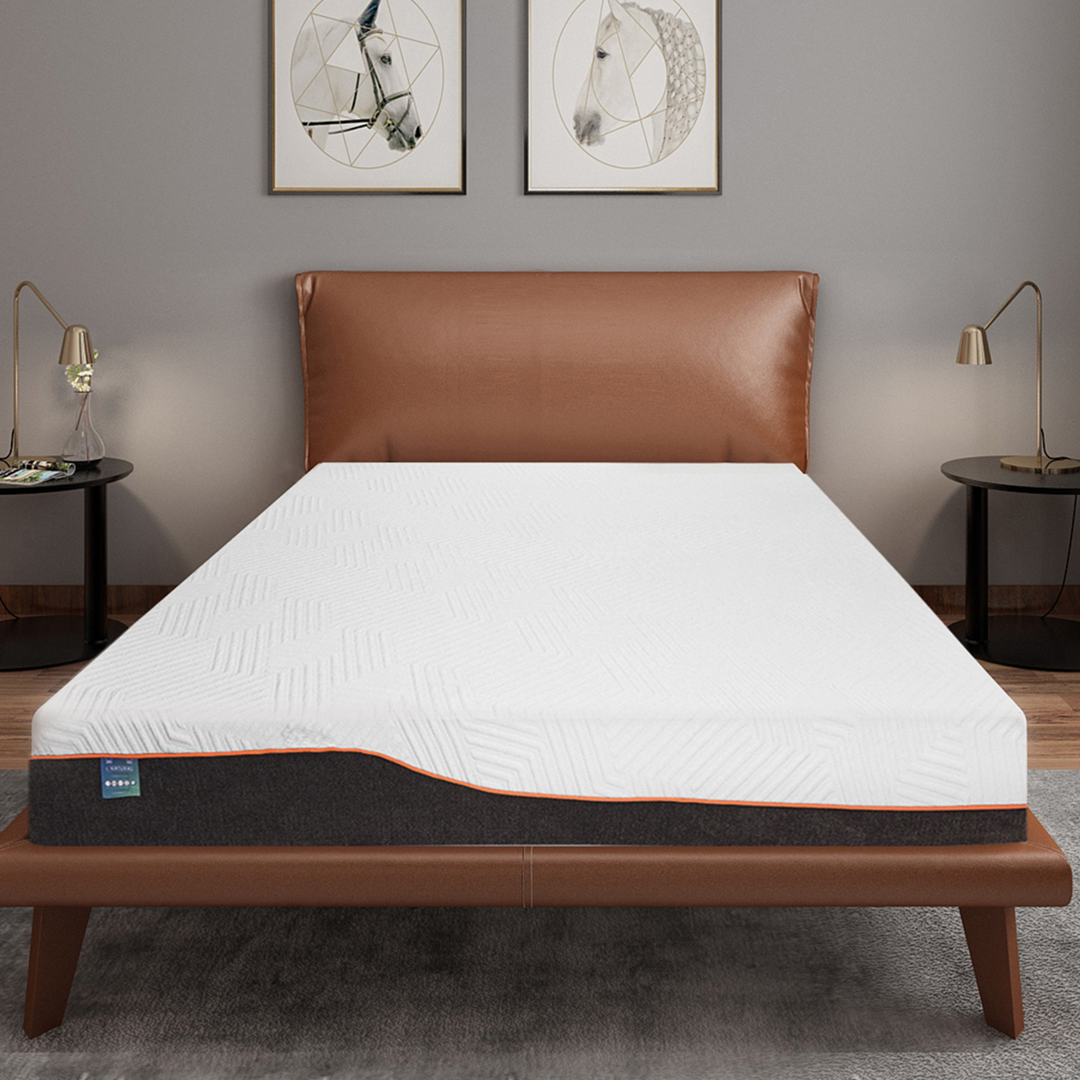 iNatural Twin Roll-Pack Charcoal Memory Foam Mattress - 120x200x26 cm-hbxfurniture-mattresses-twin-image-2
