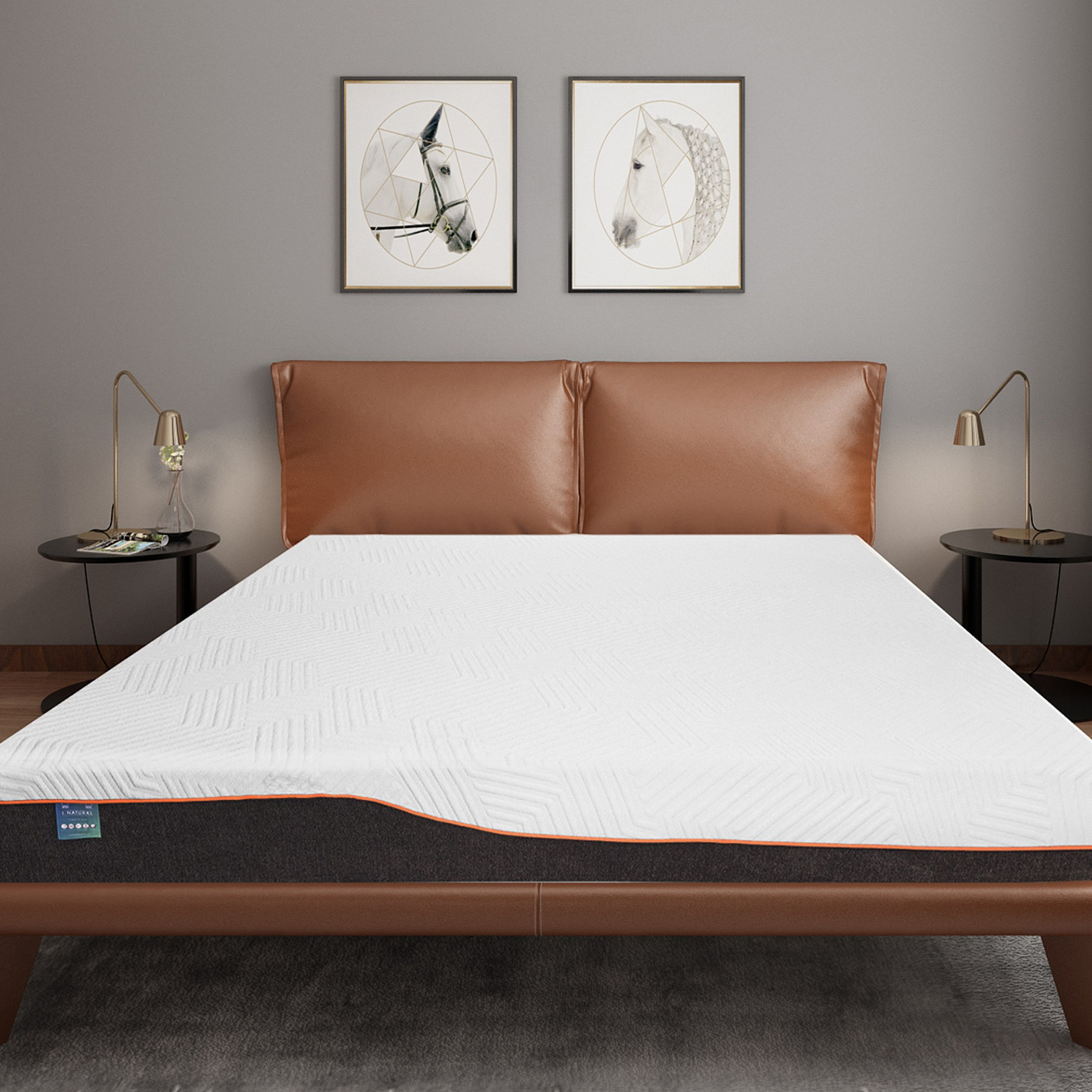 مرتبة كينج إسفنج ميموري فوم فحم مغلفة ملفوفة من آي ناتشورال ـ- 180x200x26 سم-hbxfurniture-mattresses-king-image-2