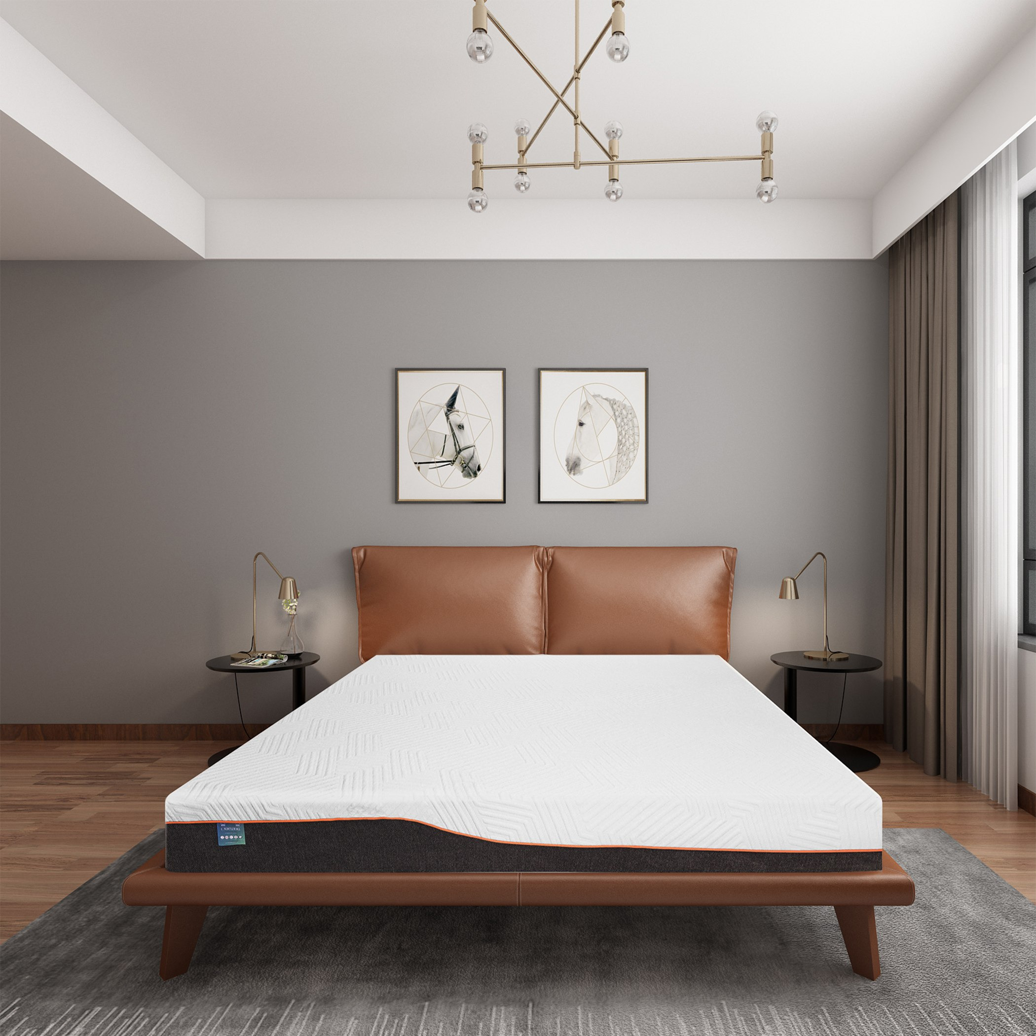 مرتبة كينج إسفنج ميموري فوم فحم مغلفة ملفوفة من آي ناتشورال ـ- 180x200x26 سم-hbxfurniture-mattresses-king-image-12