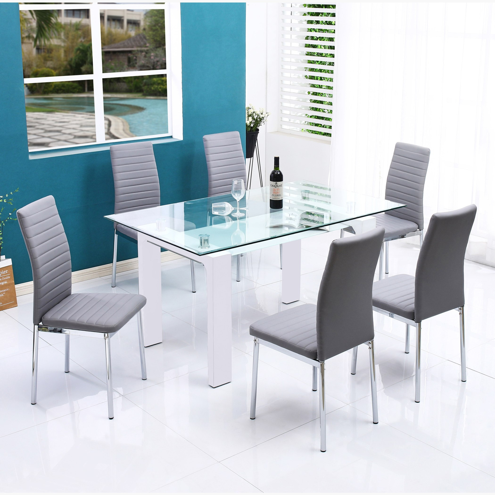 طقم سفرة بـ 6 مقاعد من فوكاس-hbxfurniture-diningtablesandsets-diningsets-sixseater-image-1