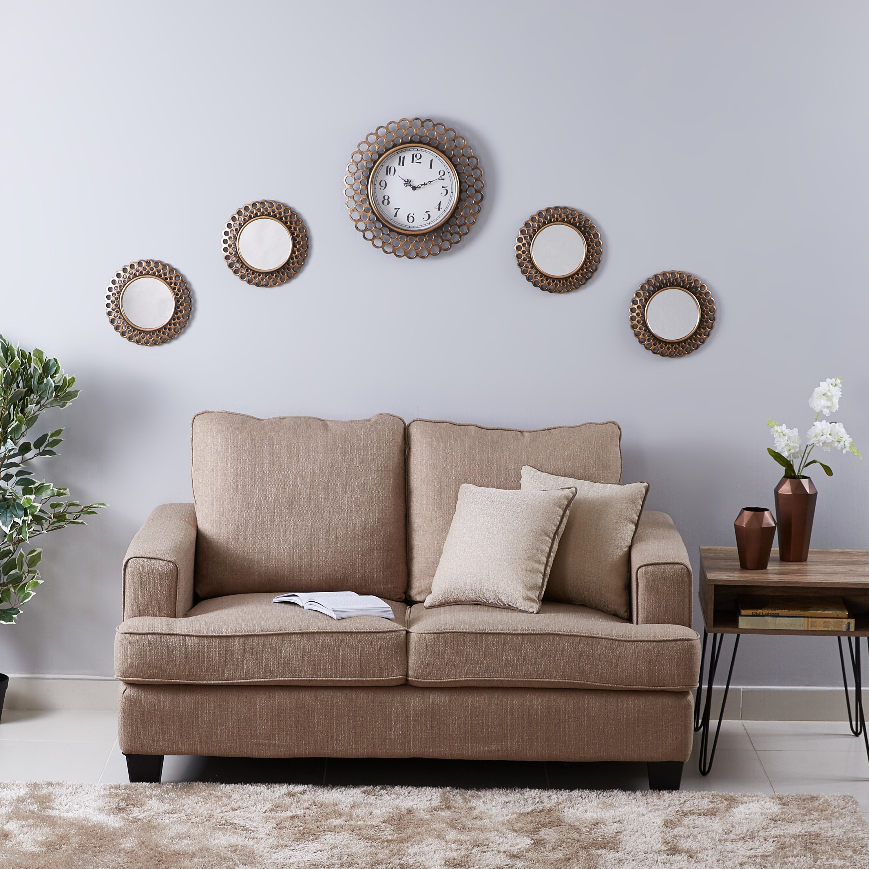 طقم مرآة زينة وساعة حائط مستديرة من ليفيا - طقم من 5 قطع-PROMO_HB_AE_B1G1_250925-image-4