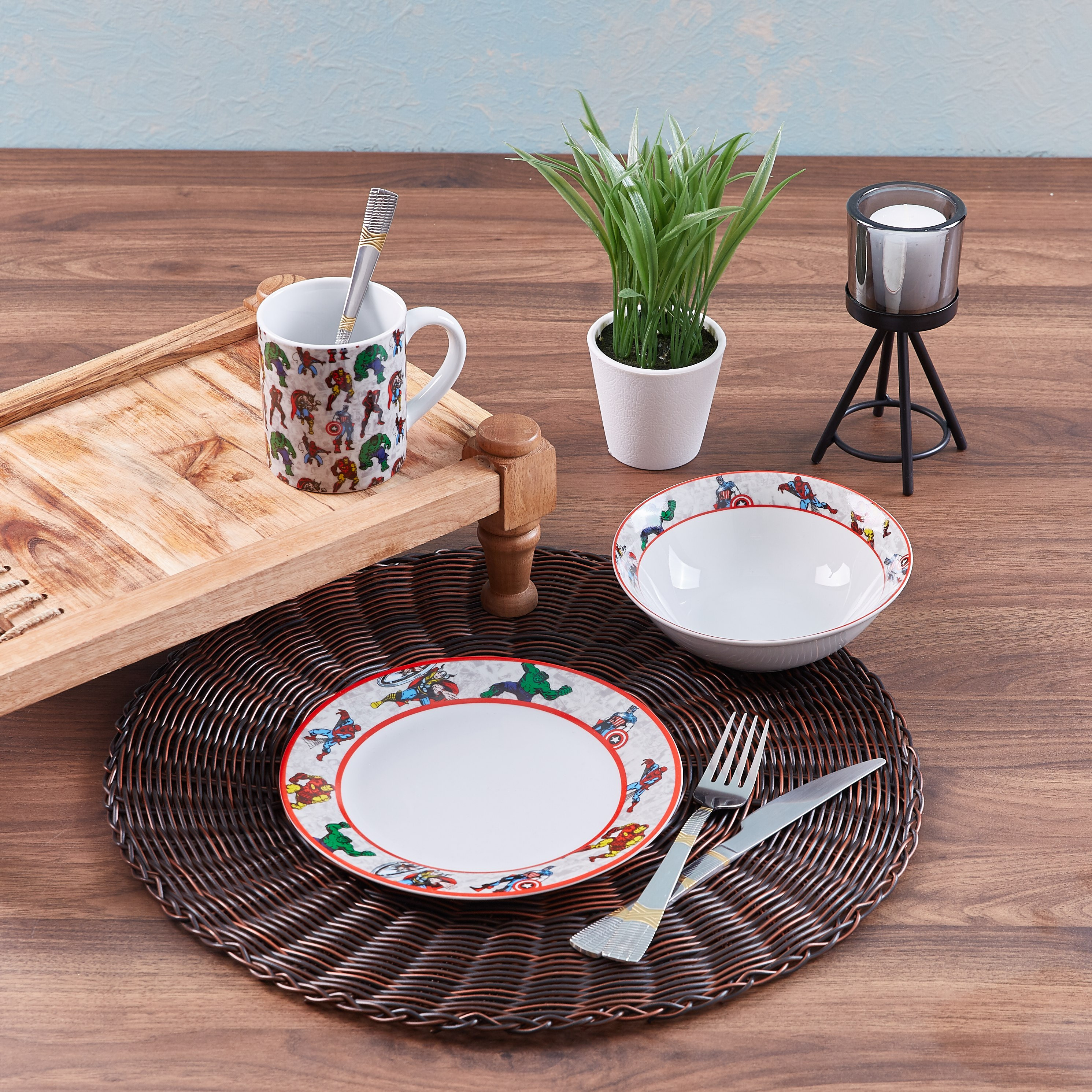 Marvel Avengers 3-Piece Printed Breakfast Set-hbxhomeware-hbxkidsandyouth-image-3