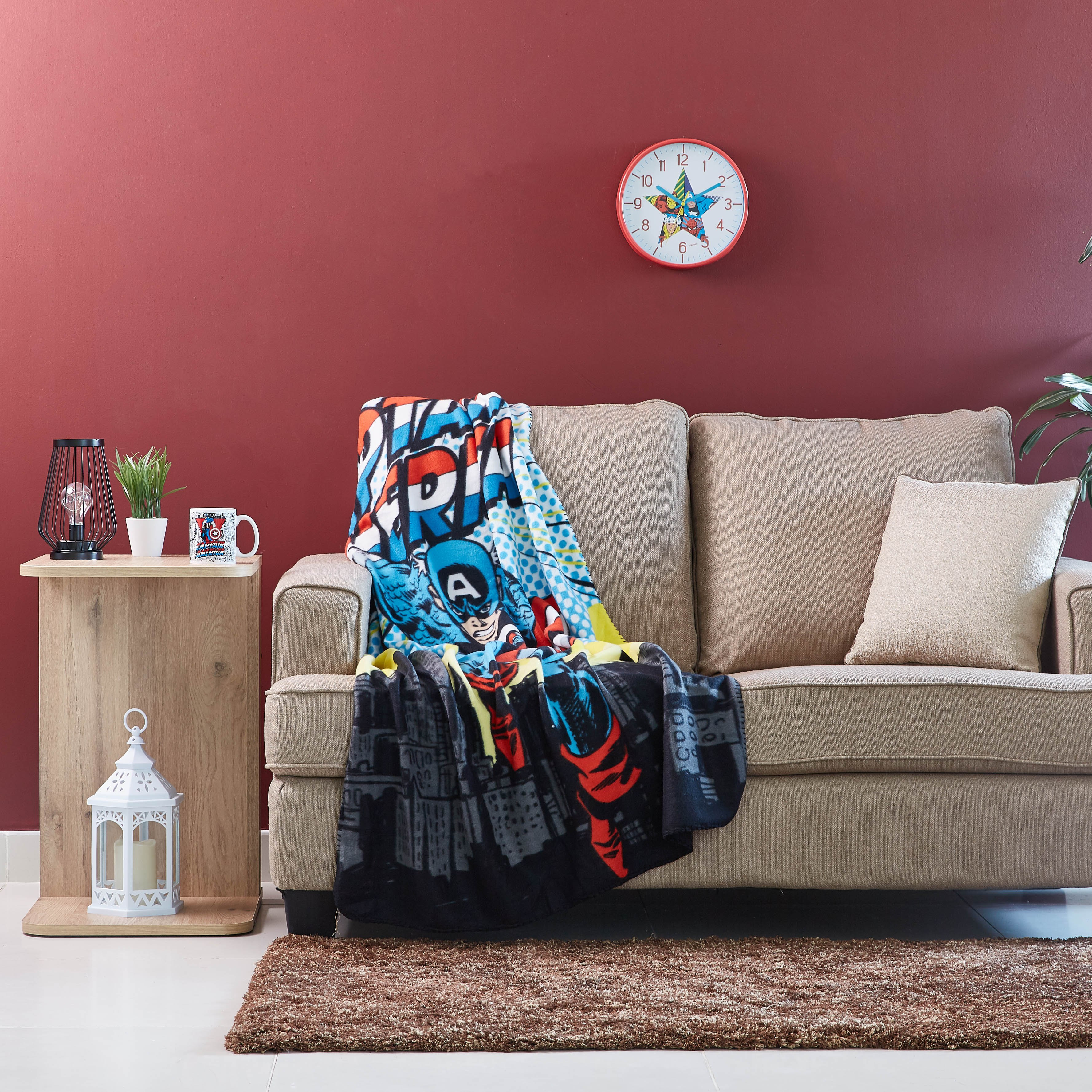 طقم قدح وبطّانية خفيفة بطبعات كابتن أمريكا-hbxhomeware-hbxkidsandyouth-image-4
