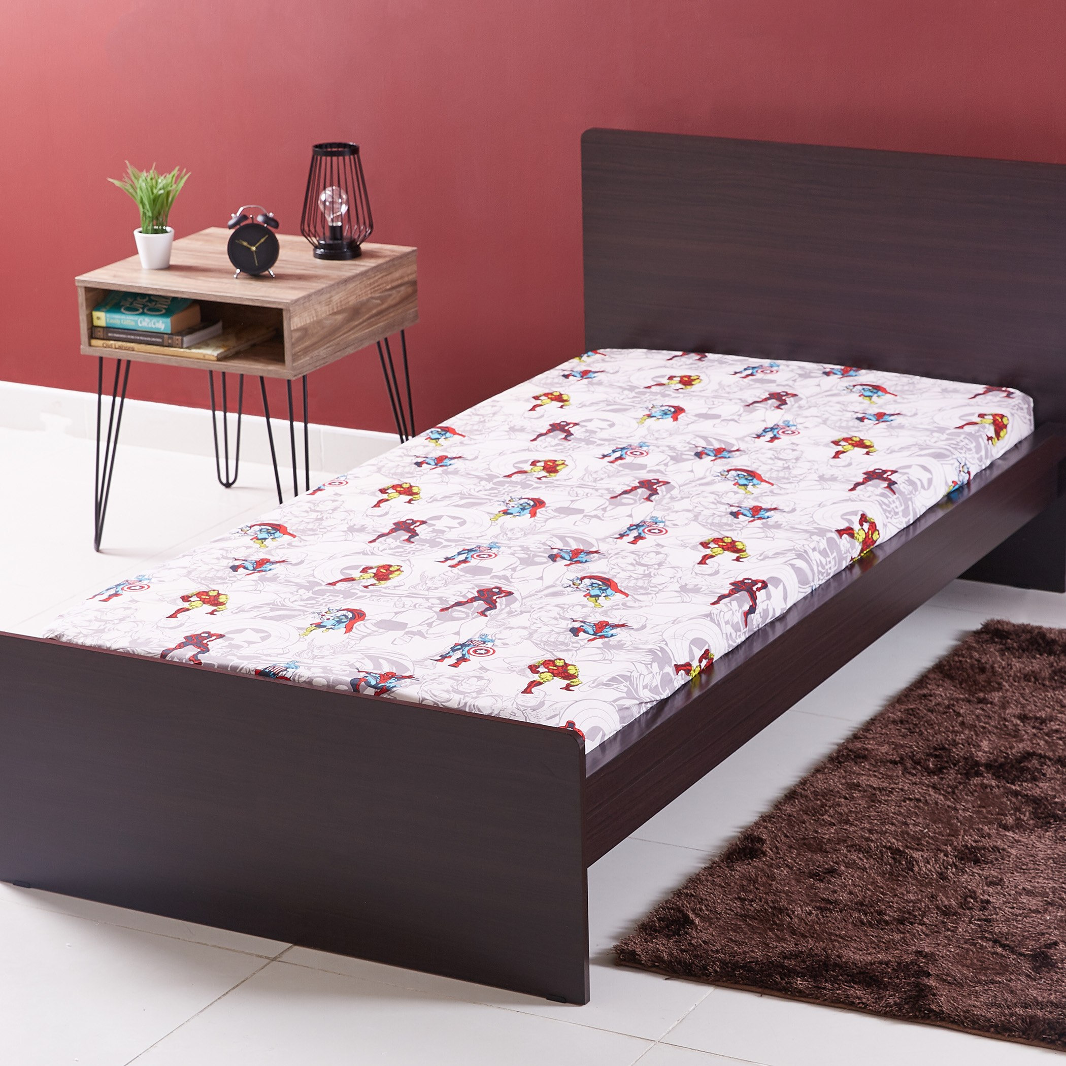 شرشف مطّاطي بطبعات أفينجرز - 190x90 سم-hbxhomeware-hbxkidsandyouth-image-3