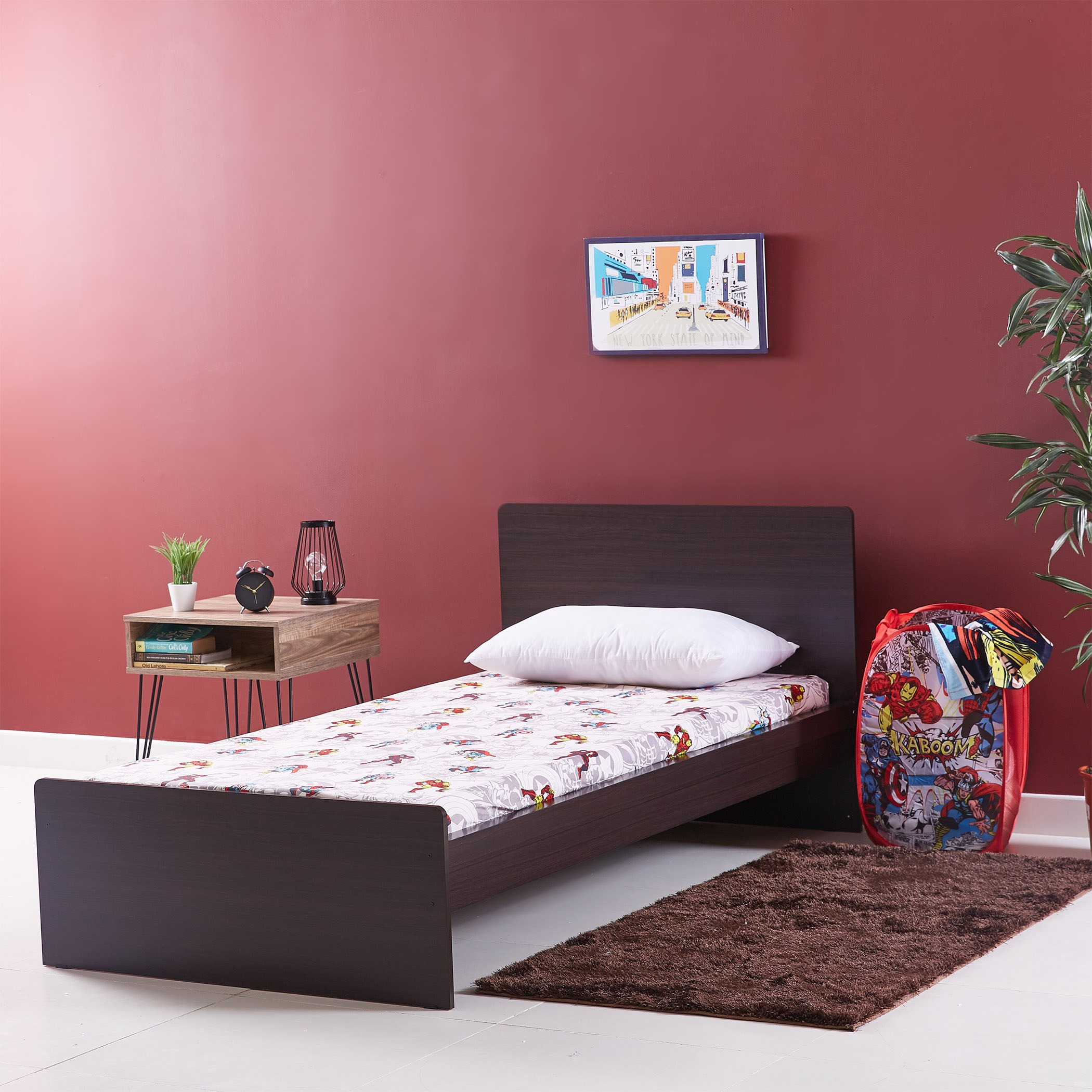 شرشف مطّاطي بطبعات أفينجرز - 190x90 سم-hbxhomeware-hbxkidsandyouth-image-2
