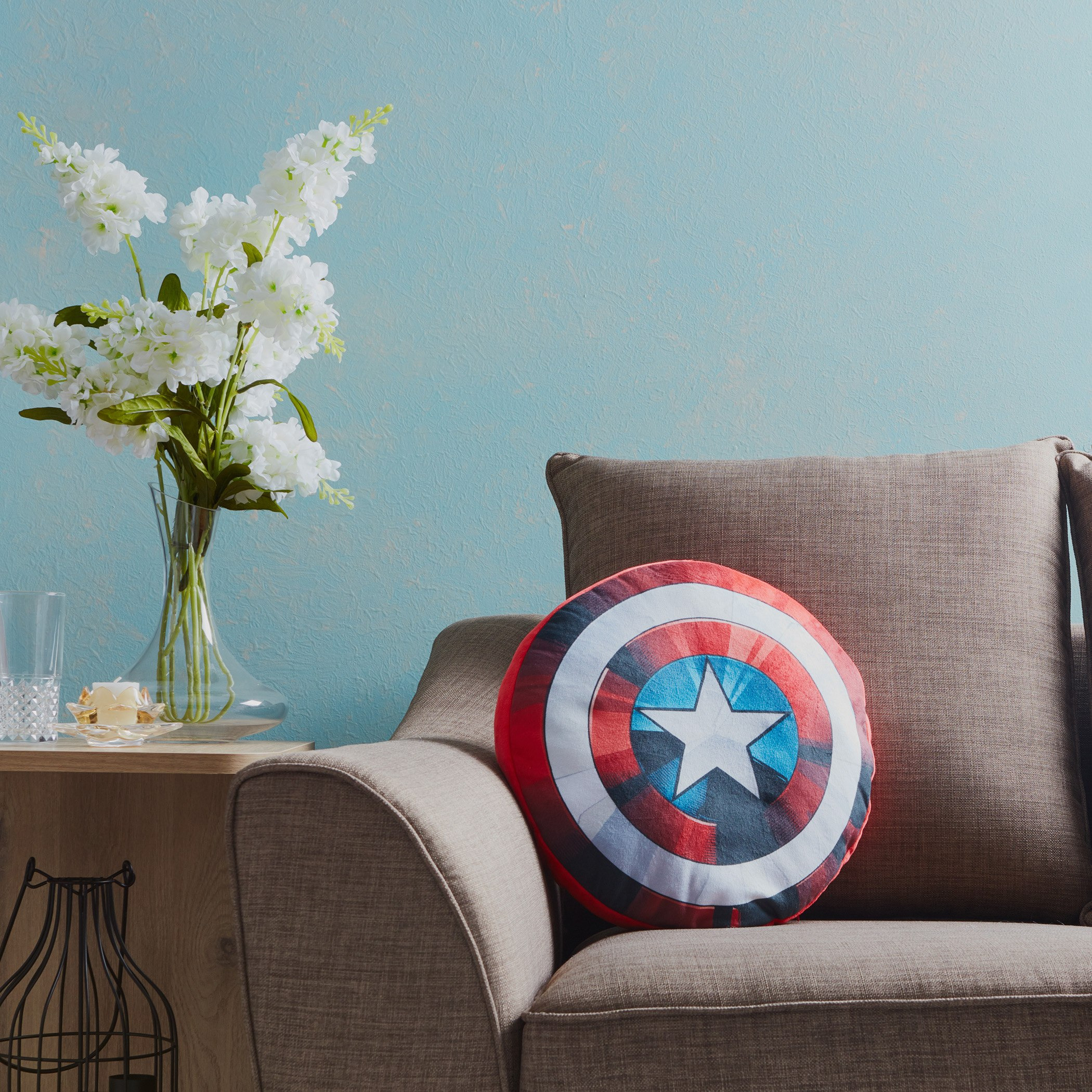 وسادة بطبعات درع كابتن أمريكا من مارفل - 40 × 40 سم-hbxhomeware-hbxkidsandyouth-image-3