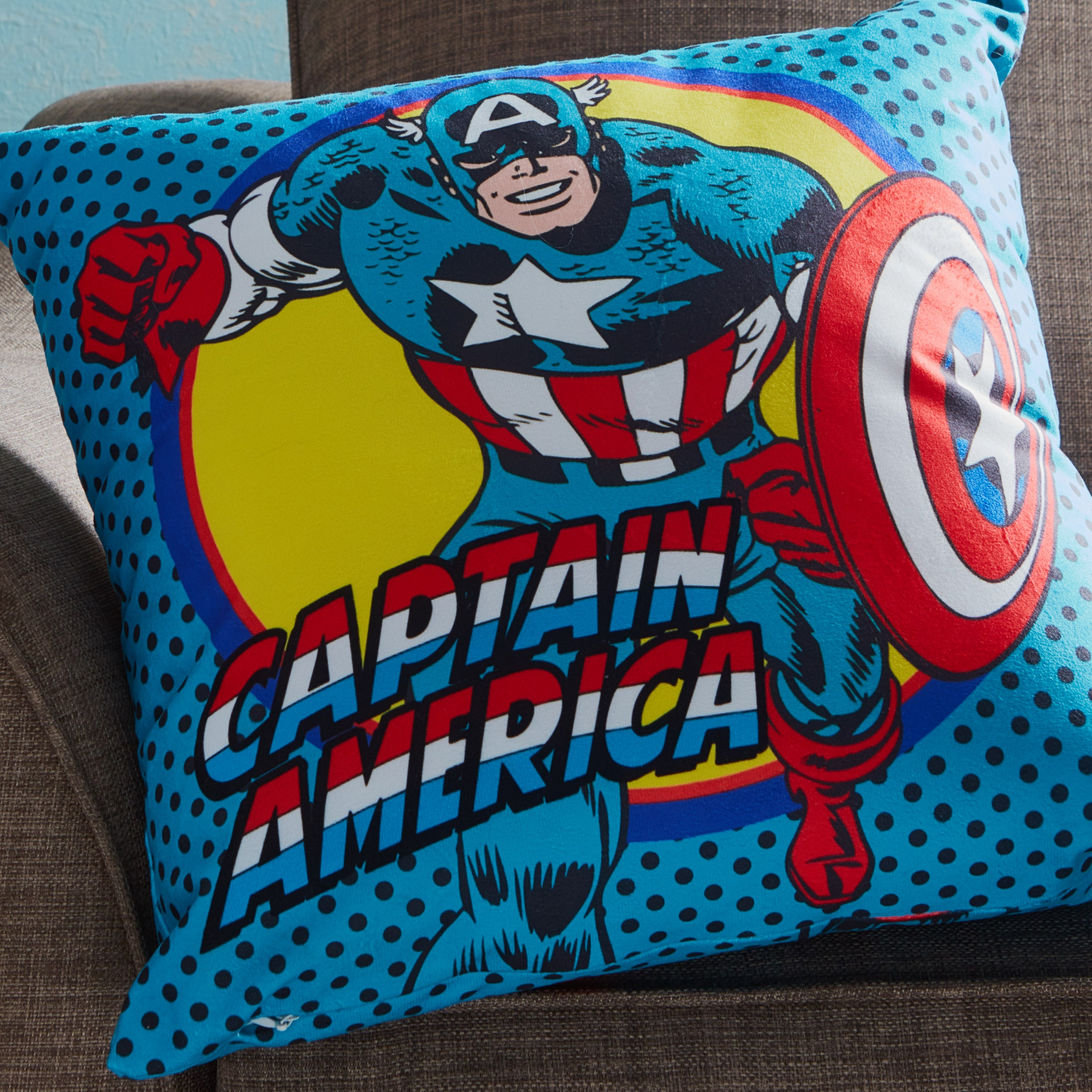 وسادة بطبعات كابتن أمريكا من مارفل - 40 × 40 سم-hbxhomeware-hbxkidsandyouth-image-2