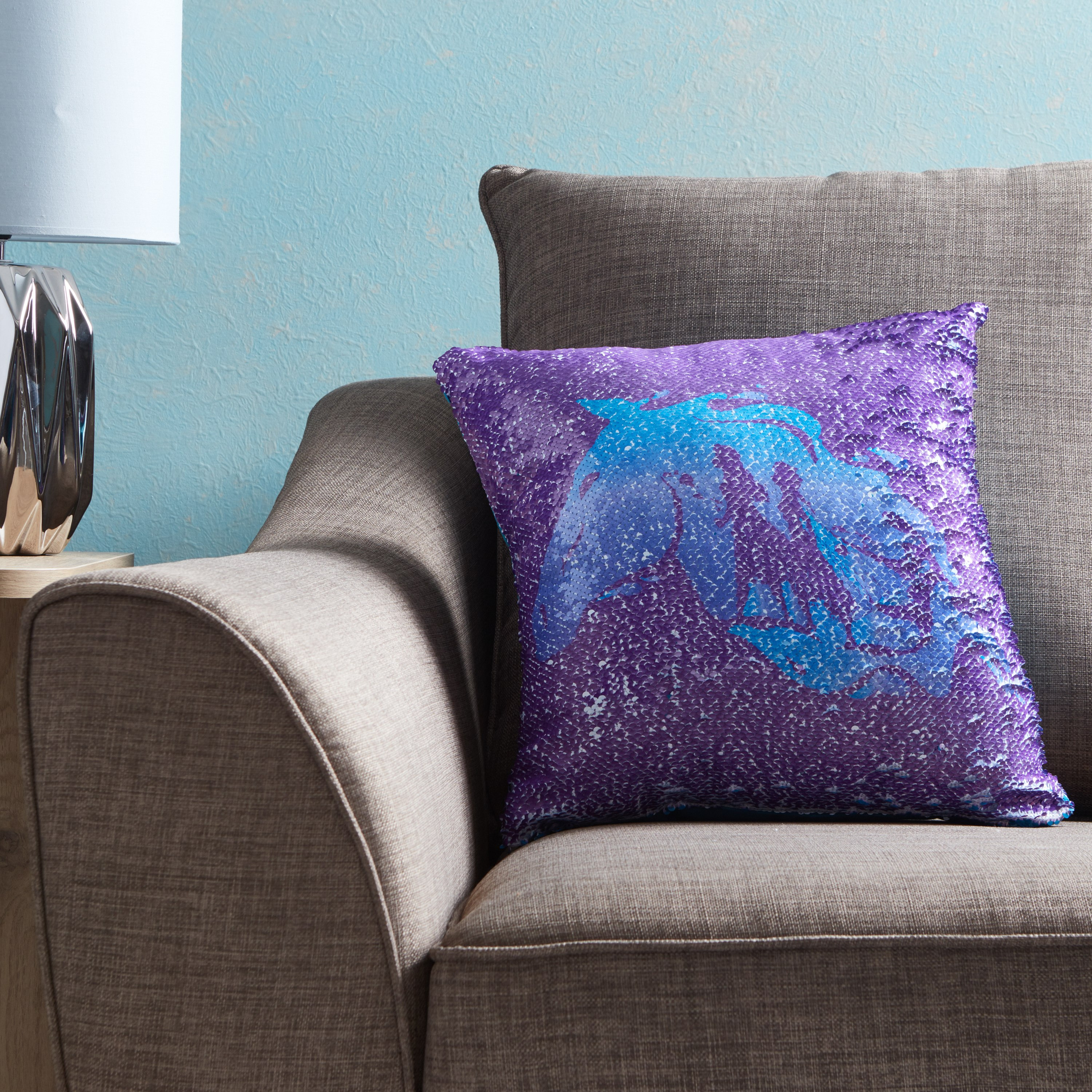 وسادة مطرزة فروزن ثنائية الاتجاه - 40 × 40 سم-hbxhomeware-hbxkidsandyouth-image-2