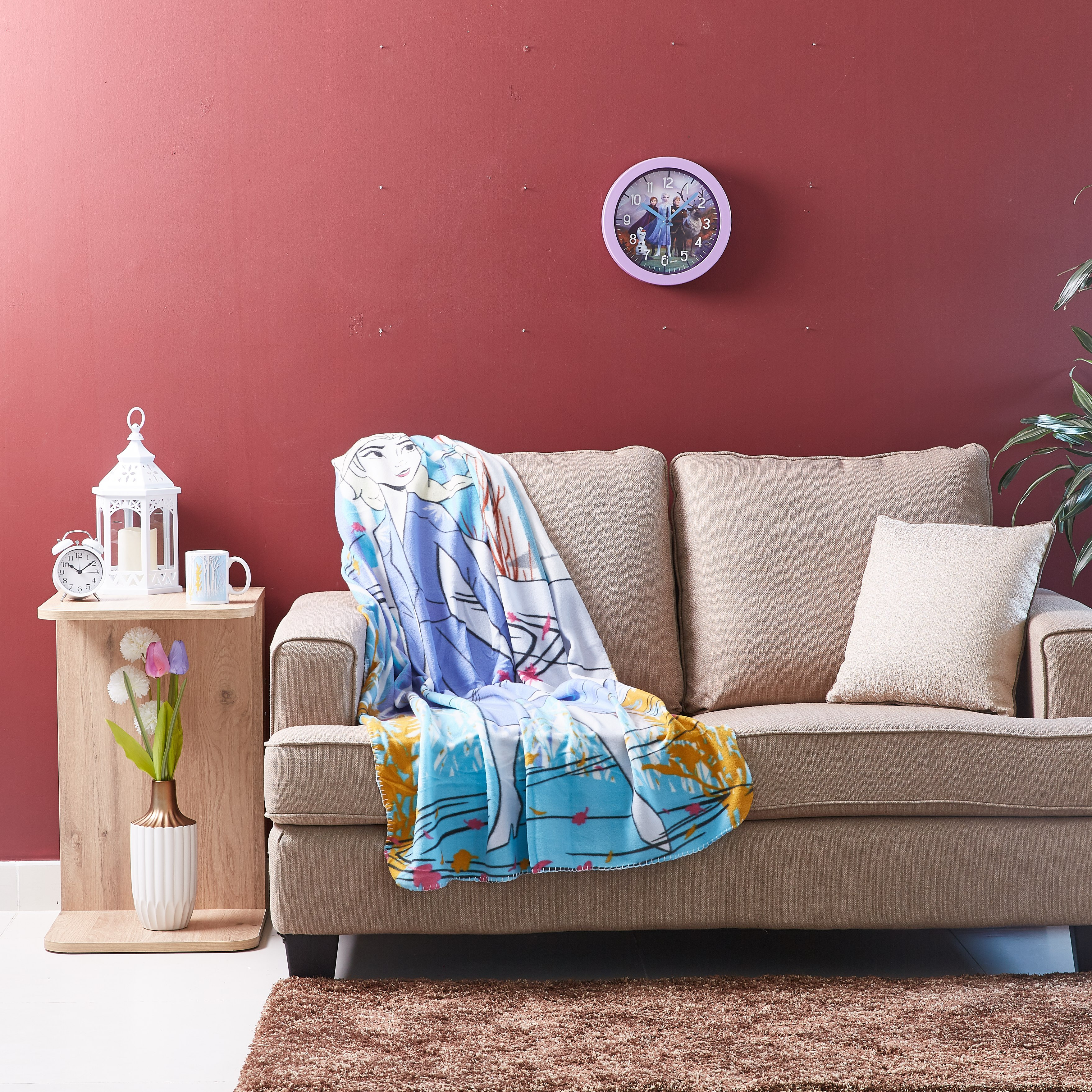ساعة حائط بطبعات فروزن  - 25 سم-hbxhomeware-hbxkidsandyouth-image-4