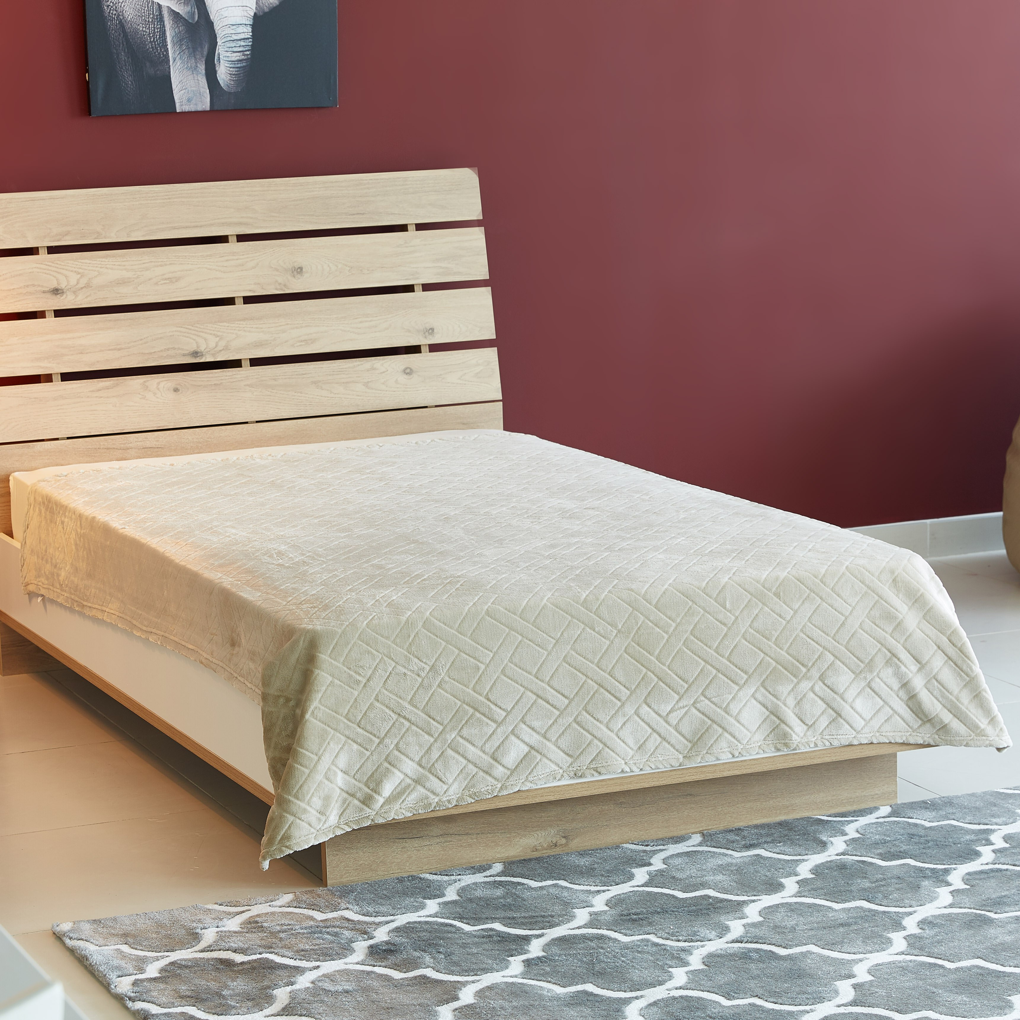 بطانية فلانيل منقوشة مقاس كوين من نوفا - 200x220 سم-hbxhomeware-hbxbedroom-image-1