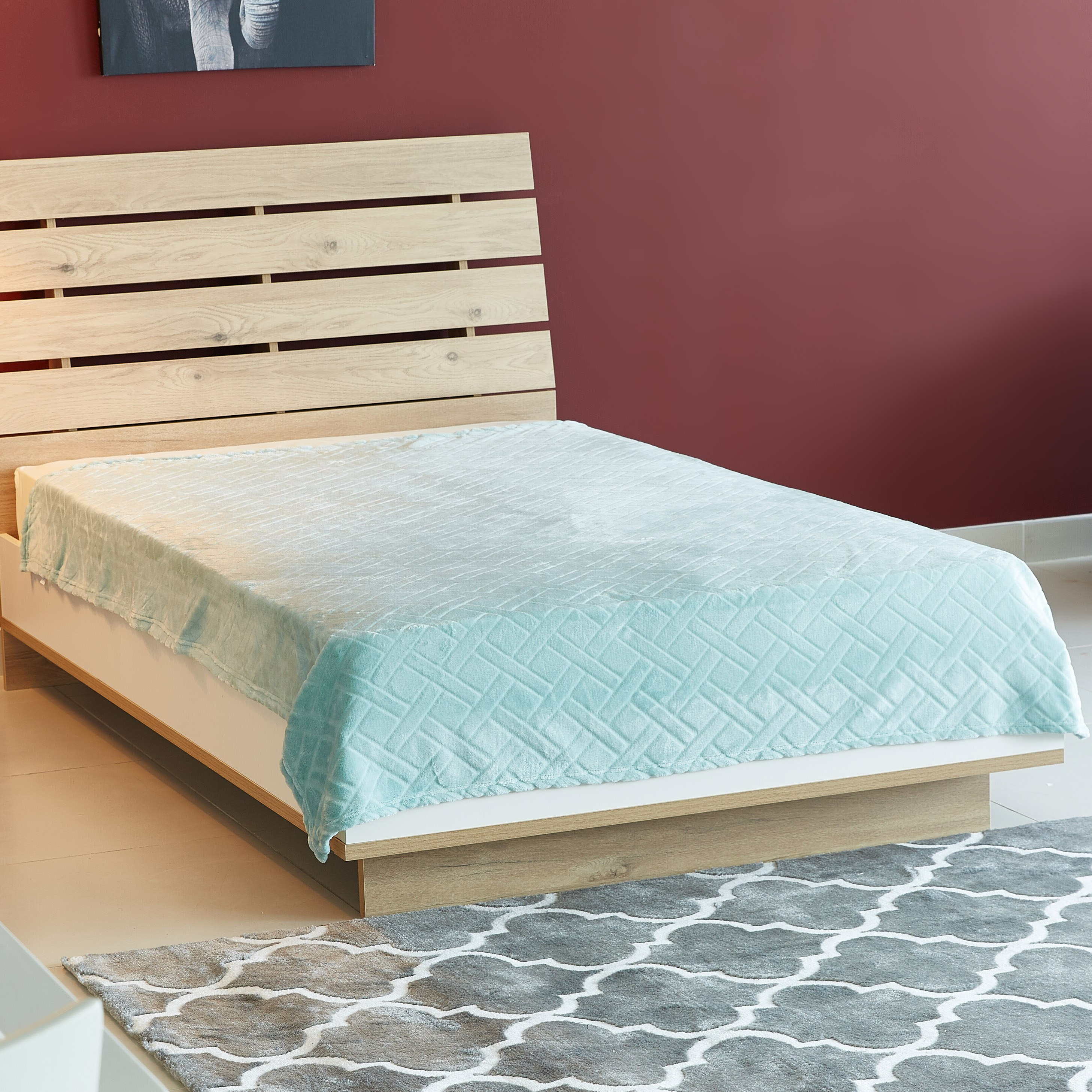 بطانية فلانيل منقوشة مقاس كوين من نوفا - 200x220 سم-hbxhomeware-hbxbedroom-image-1