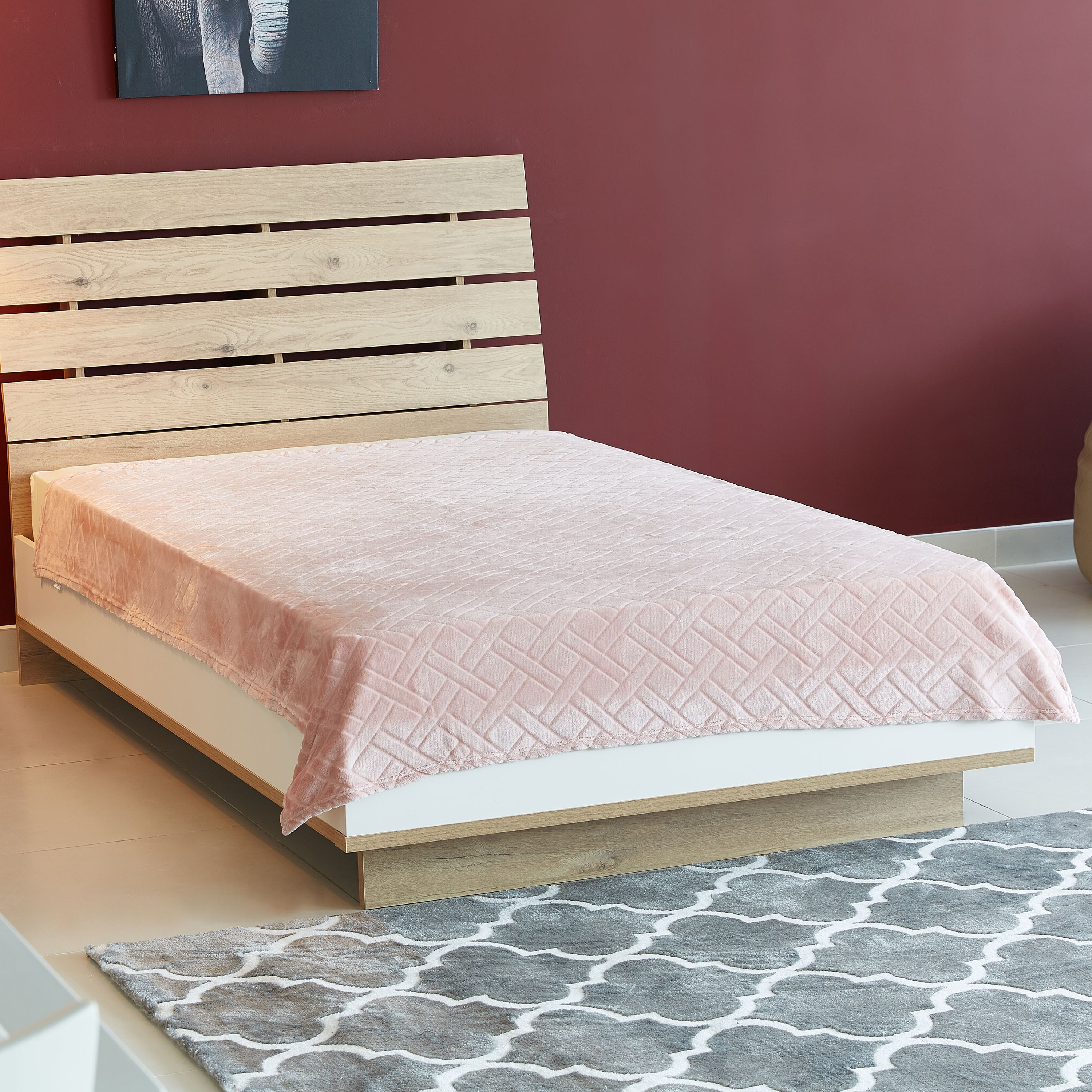 بطانية فلانيل منقوشة مقاس كوين من نوفا - 200x220 سم-hbxhomeware-hbxbedroom-image-1