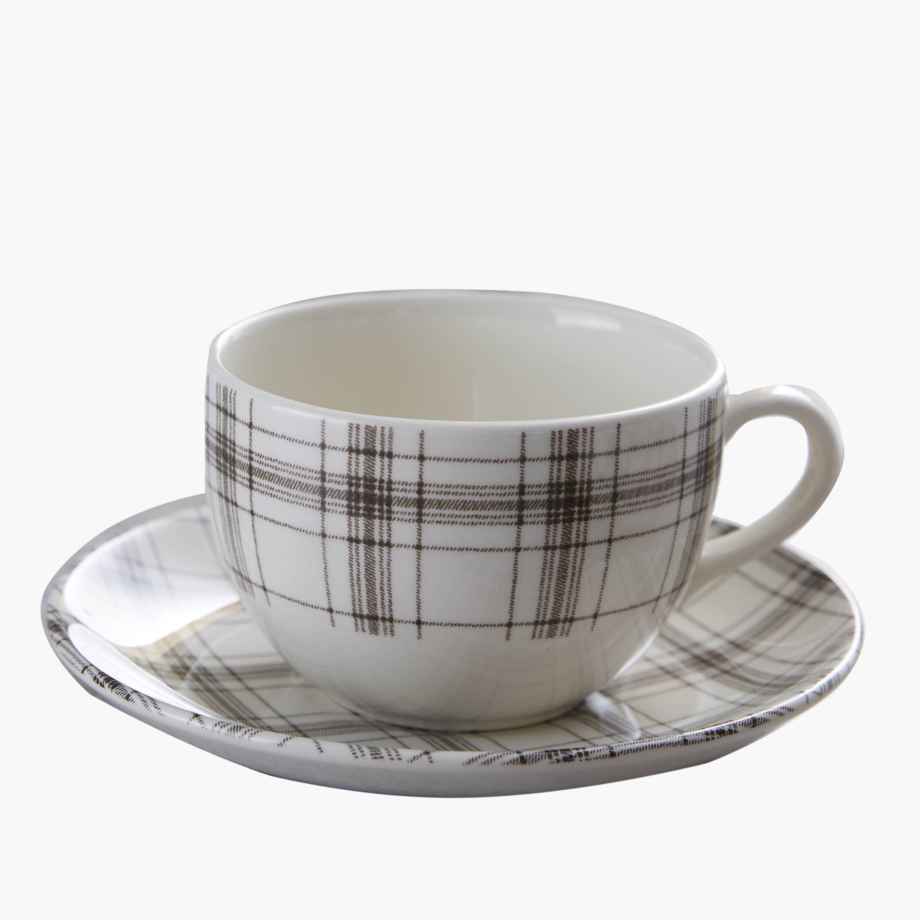 طقم فناجين شاي بطبعات كاروهات سوداء مع صحون-hbxhomeware-hbxkitchen-image-1