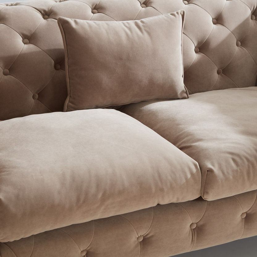 Carolina 3-Seater Velvet Tufted Sofa-Sofas-image-3