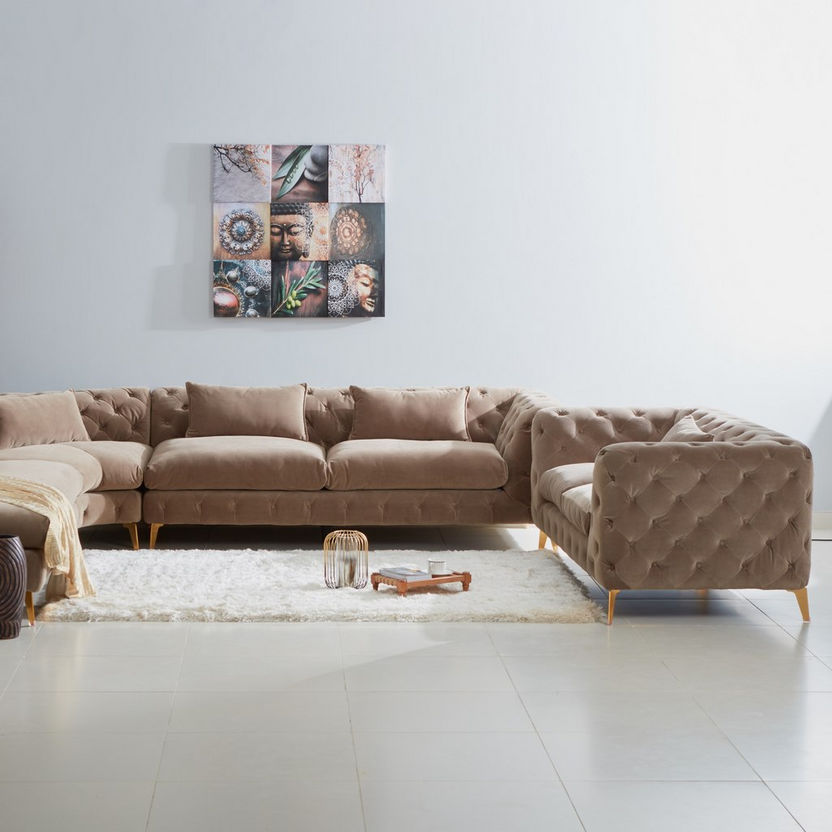 Carolina 2-Seater Velvet Tufted Sofa-Sofas-image-4
