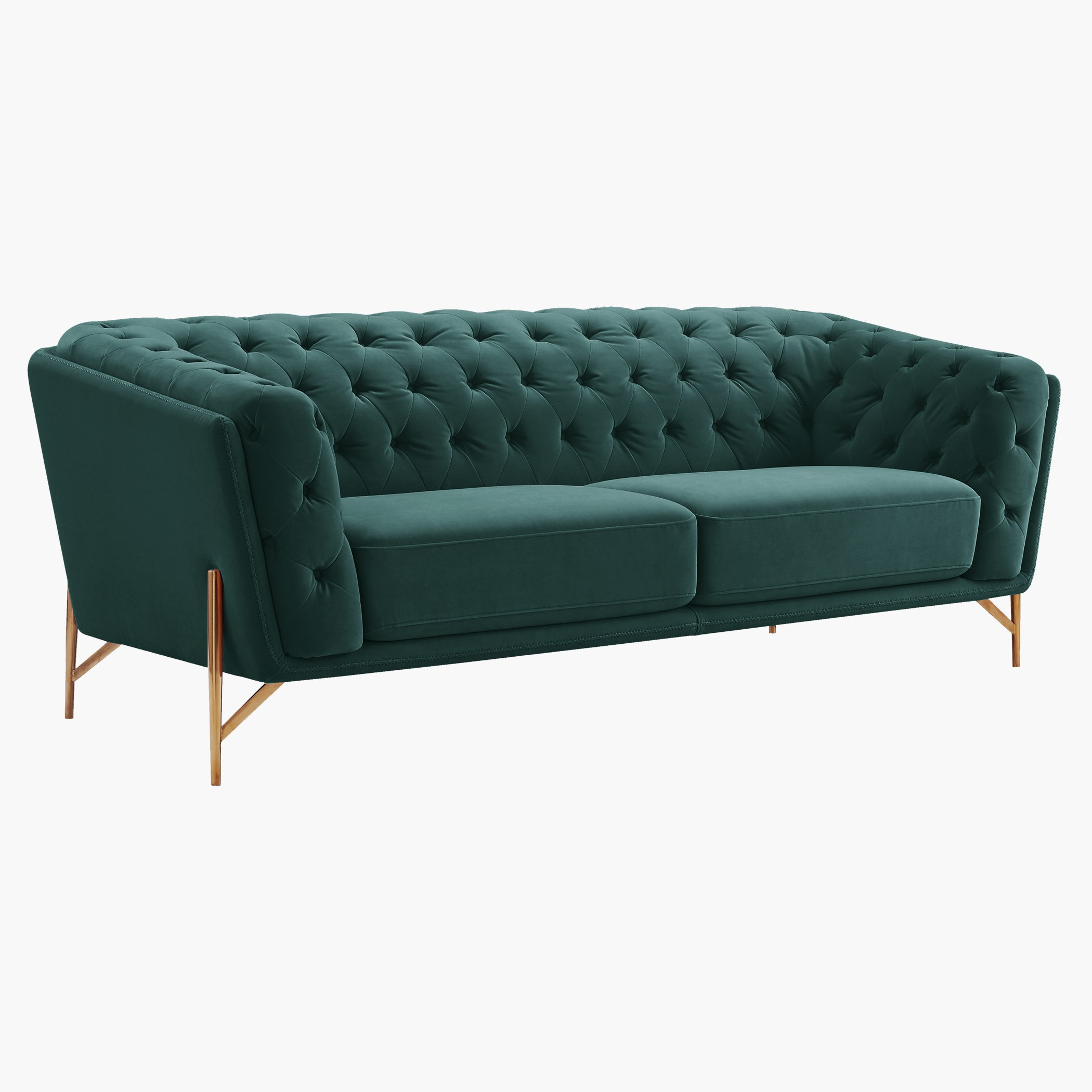 Claudia 3-Seater Velvet Sofa with Tufted Back and Arms-hbxlivingroom-sofasandarmchairs-sofas-image-2
