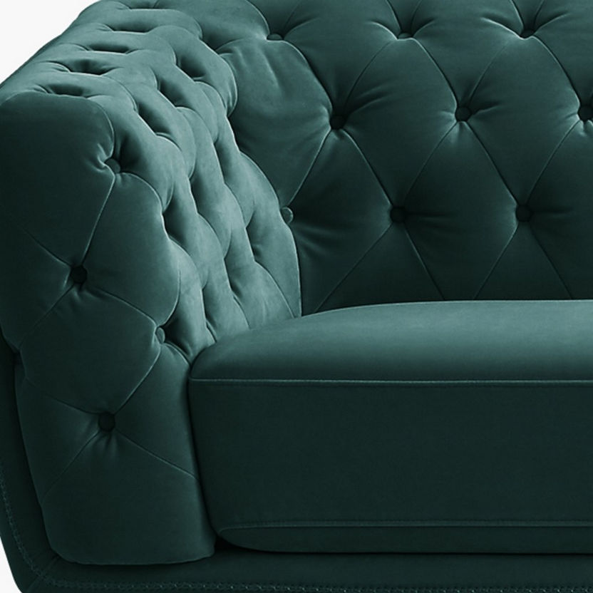 Claudia 2-Seater Velvet Sofa with Tufted Back and Arms-Sofas-image-3