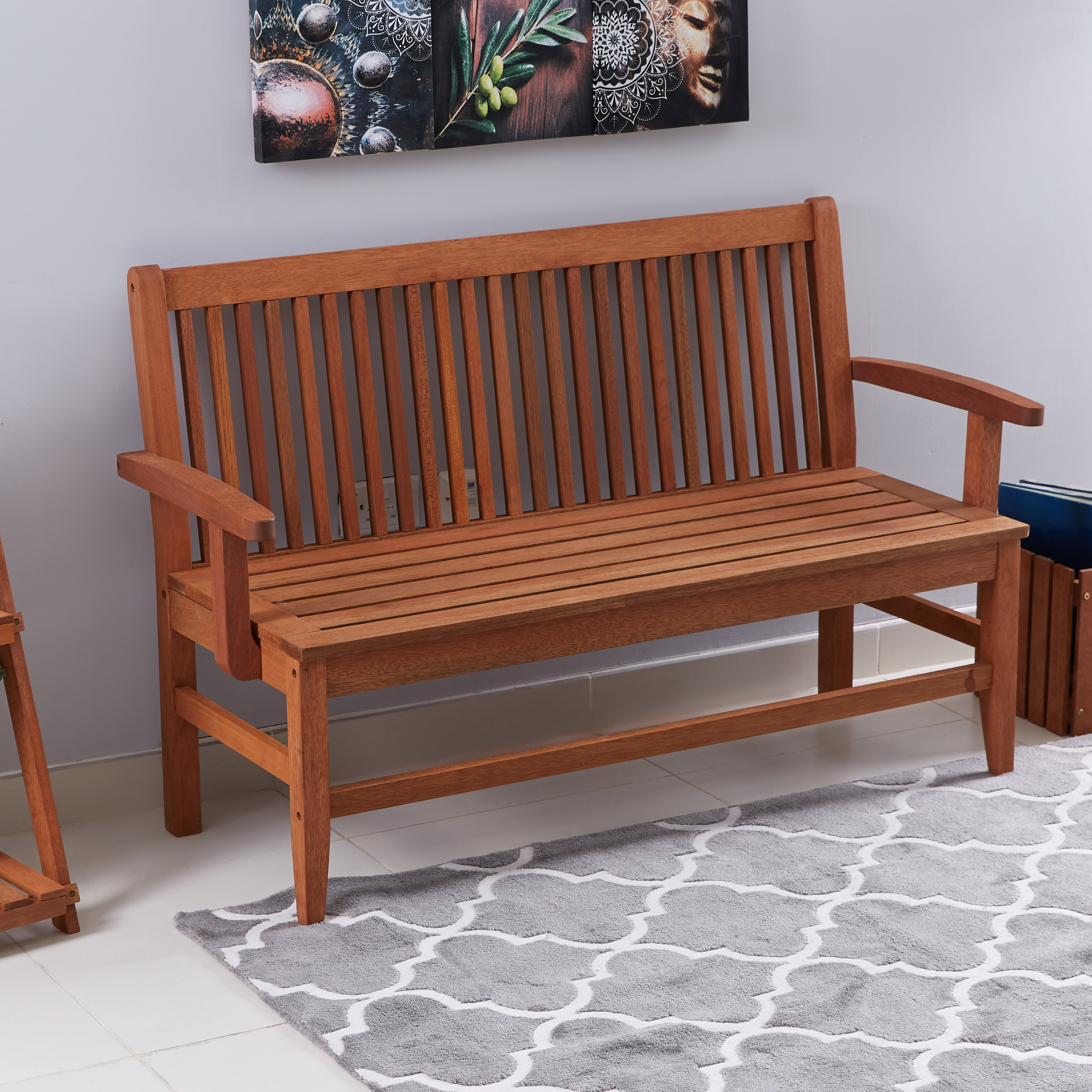 Outdoor cushioned deals bench