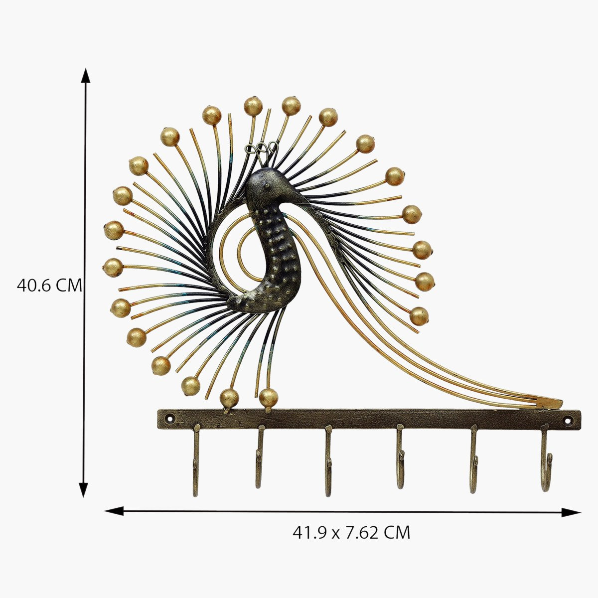 Peacock Accented Hook-hbxhomeware-homedecor-figurinesandornaments-image-3