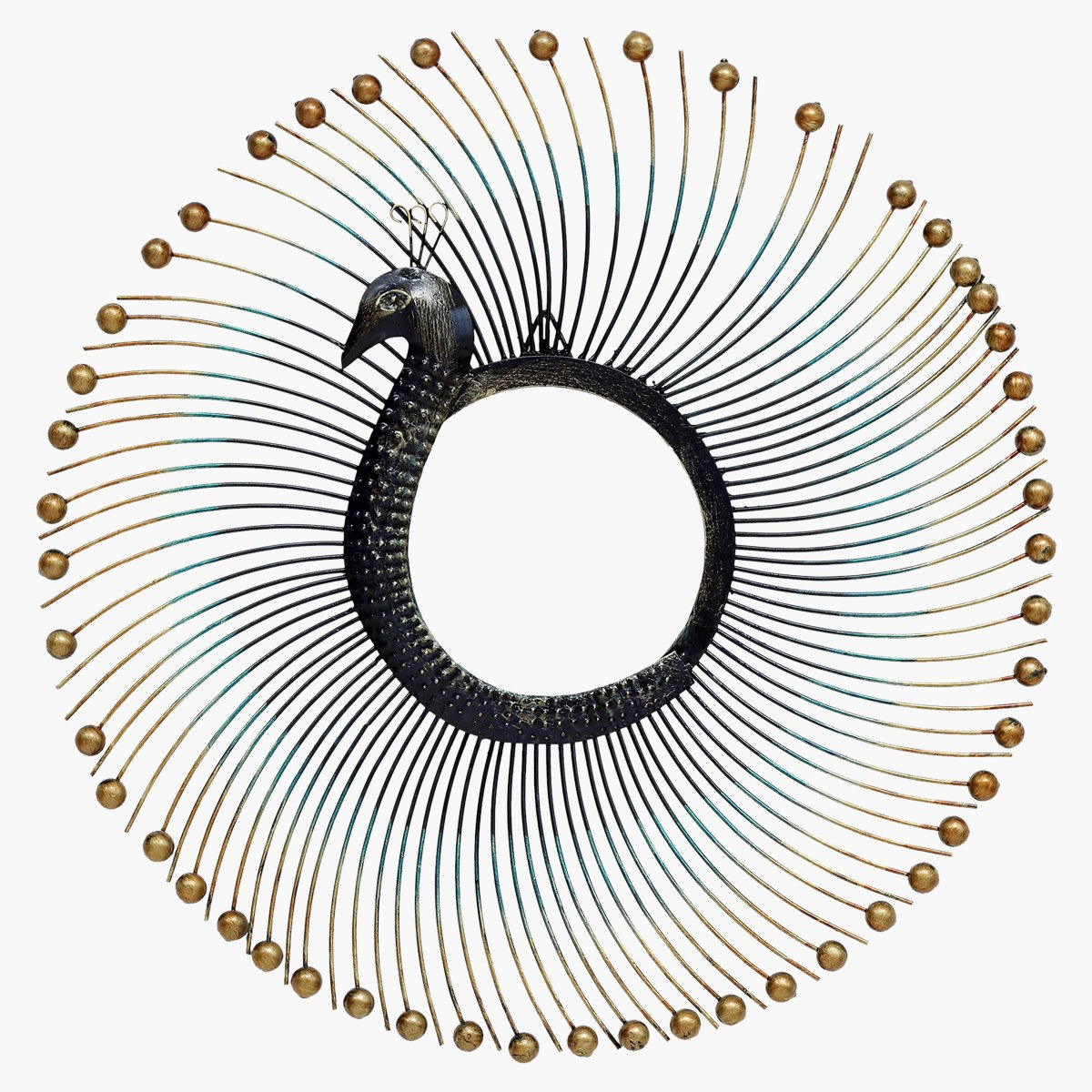 Modern Peacock Mirror Wall Décor-hbxdiningroom-walldecor-wallart-image-2
