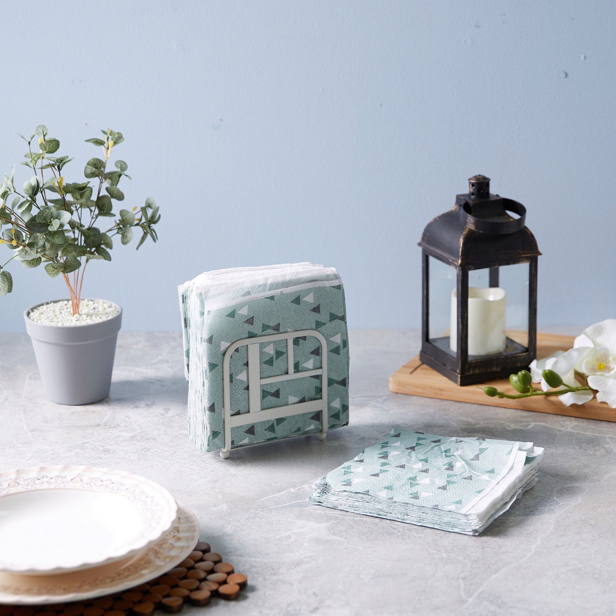طقم مناديل سفرة بطبعات من سكاندي - 50 قطعة-hbxdecorandfurnishings-tabletop-serveware-image-3