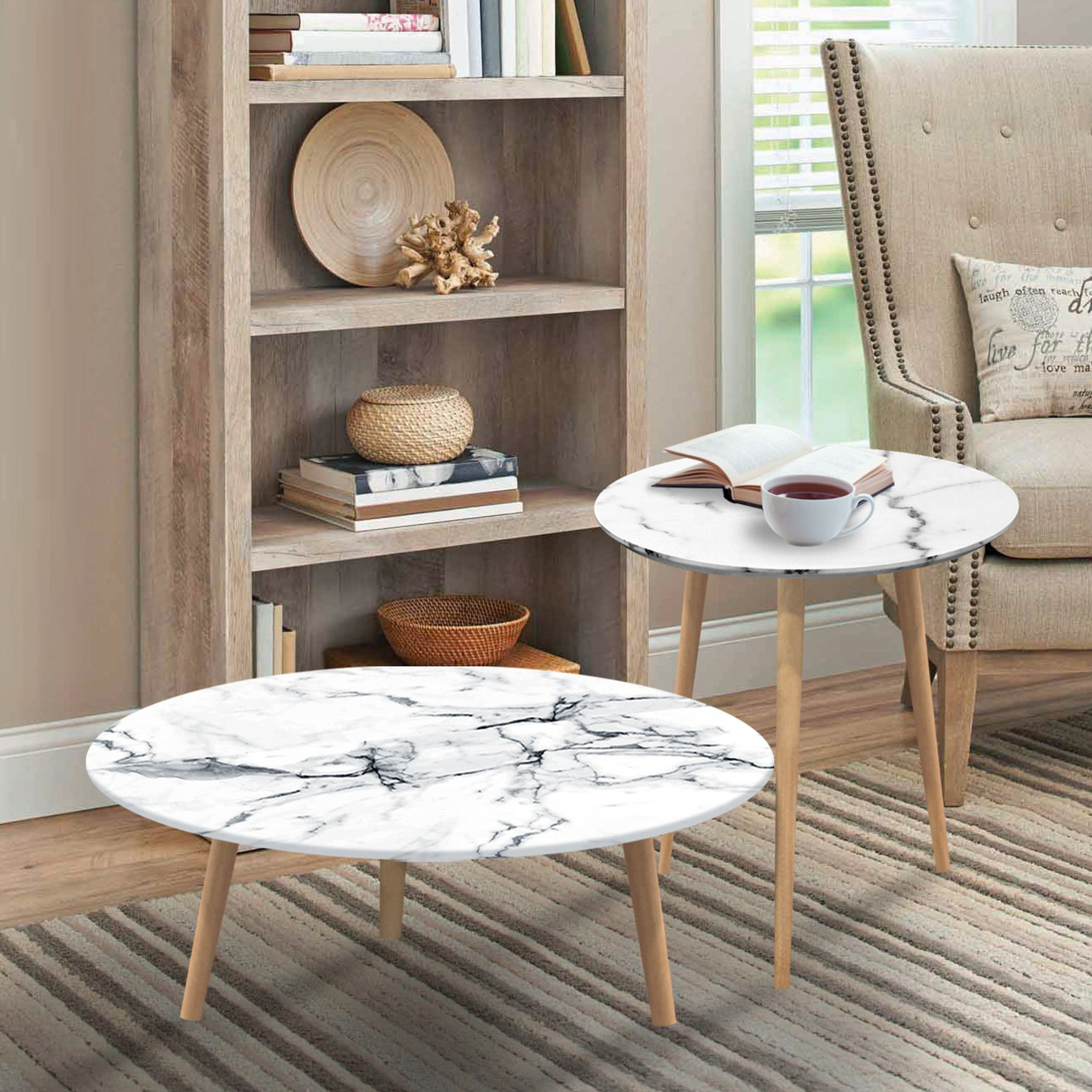 Shop Mykonos Marble Coffee Table Online Home box Qatar