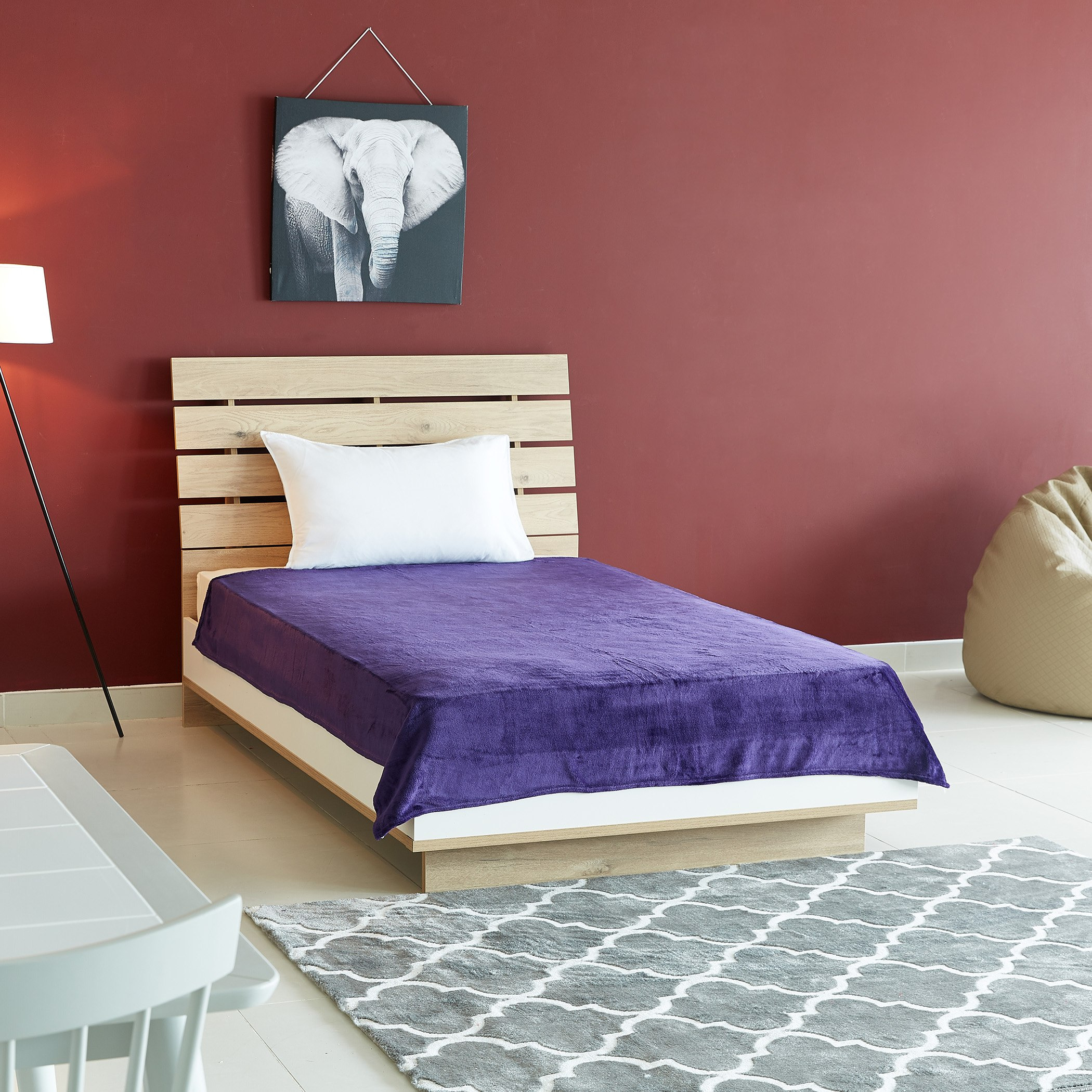 بطانية فلانيل مزدوجة من إي سي رويال- 150x200 سم-hbxhomeware-hbxbedroom-image-3