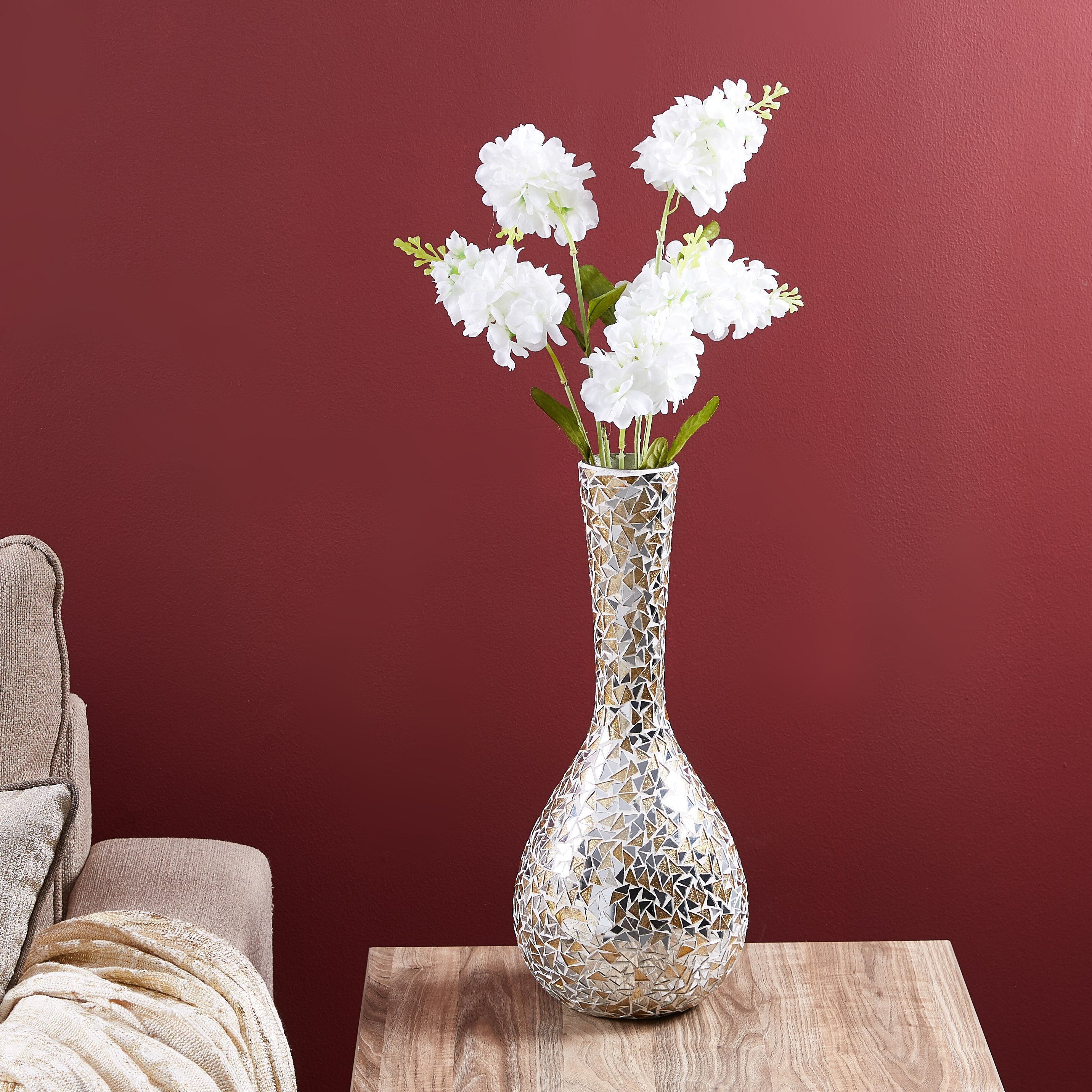 مزهرية بتفاصيل موزاييك من أراي-hbxbedroom-decorandaccessories-vases-image-1