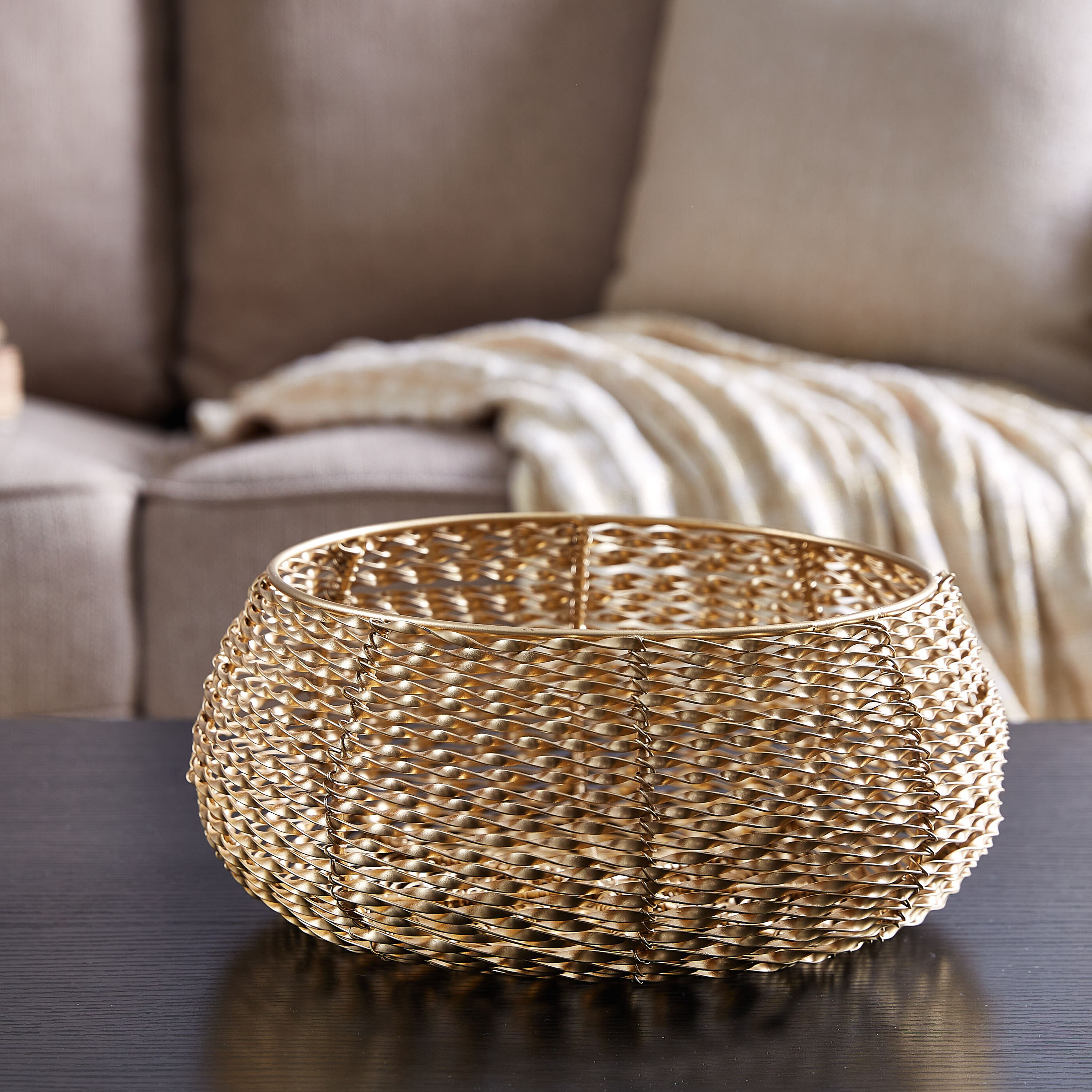 Valerie Twisted Wire Decorative Bowl-hbxhomeware-homedecor-figurinesandornaments-image-1