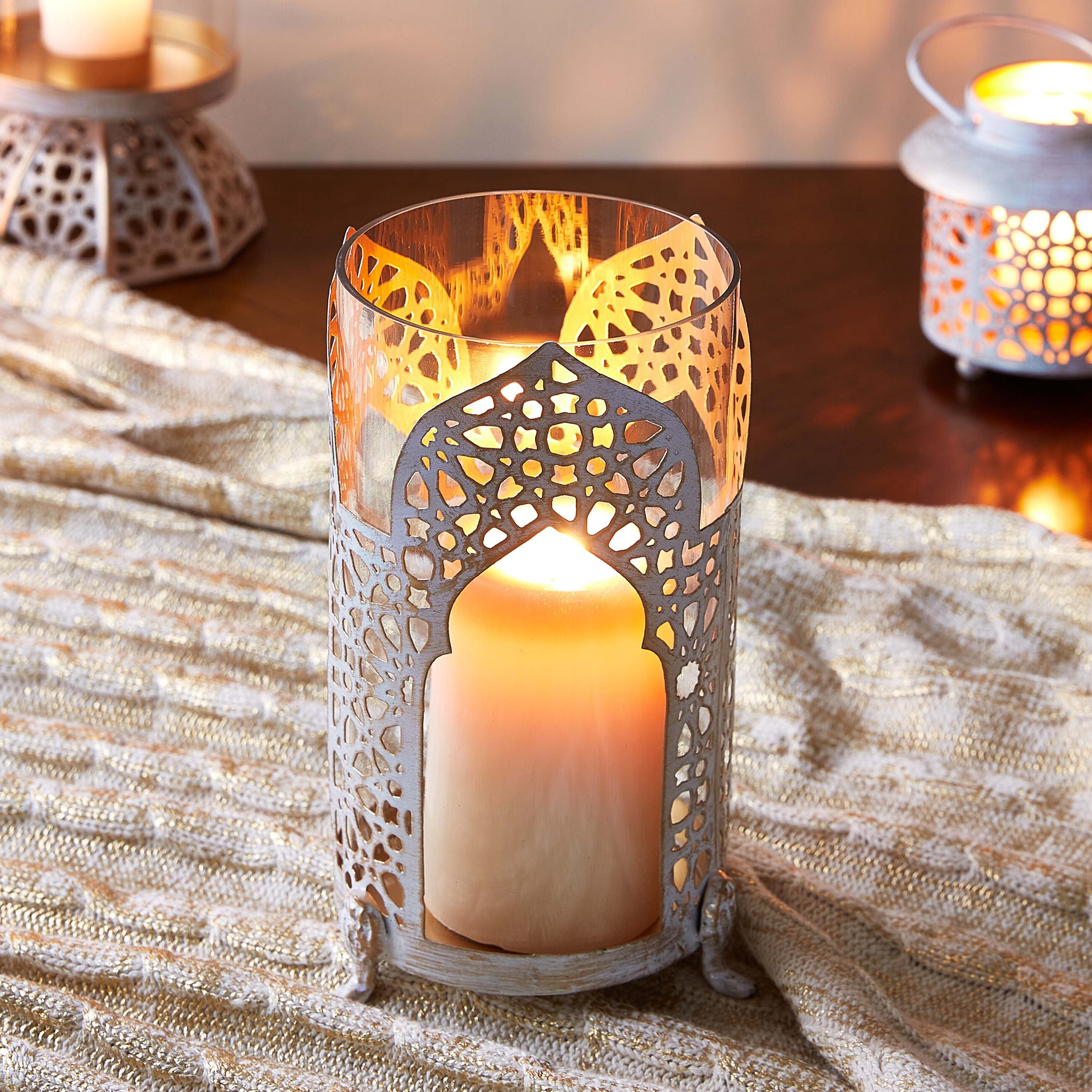 حامل شموع مزيّن من مراكش-hbxlivingroom-decorandaccessories-candleholders-image-1