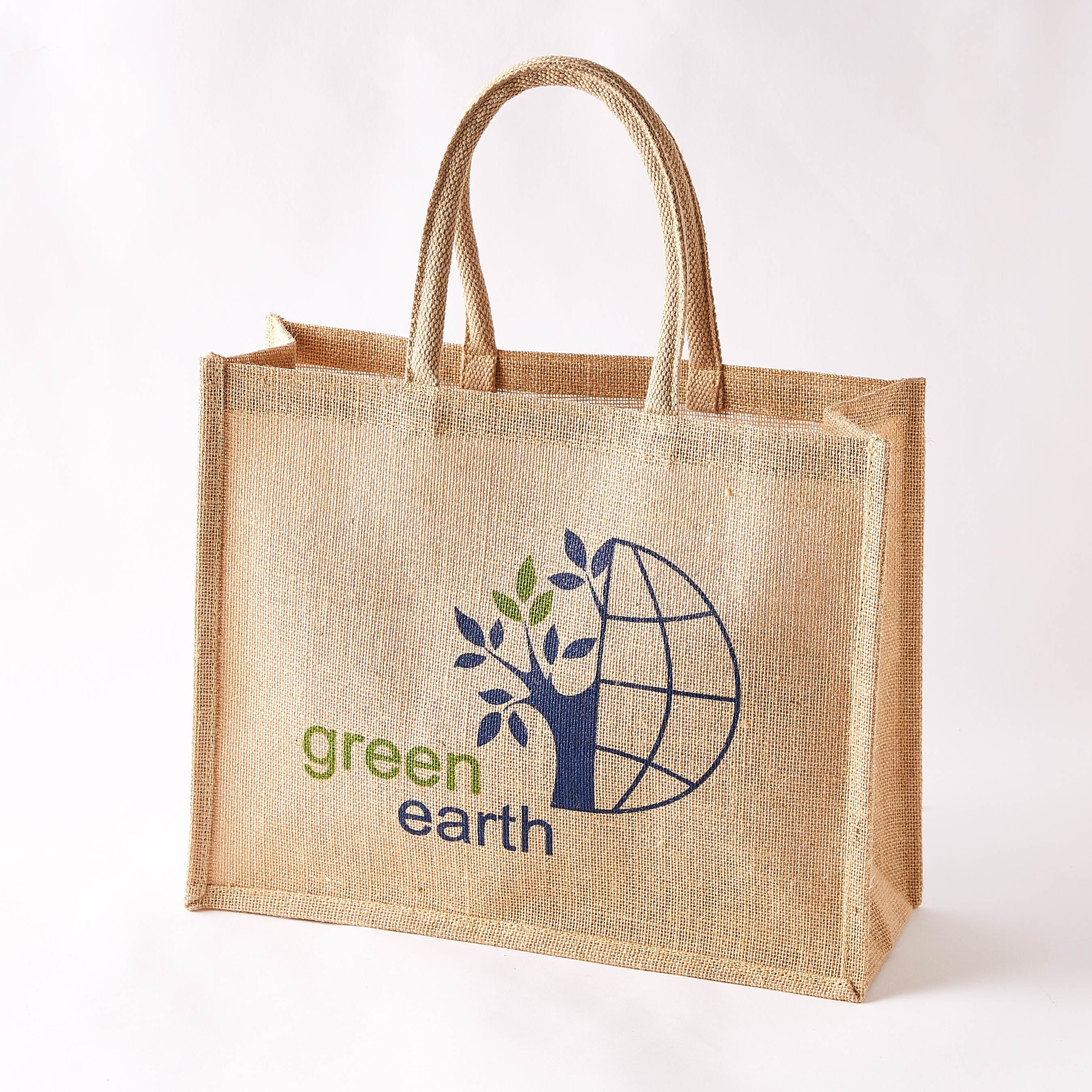 Green Earth Tree Jute Shopping Bag -  38x15x46 cm-hbxhomeware-kitchenware-lunchbagsandboxes-image-4