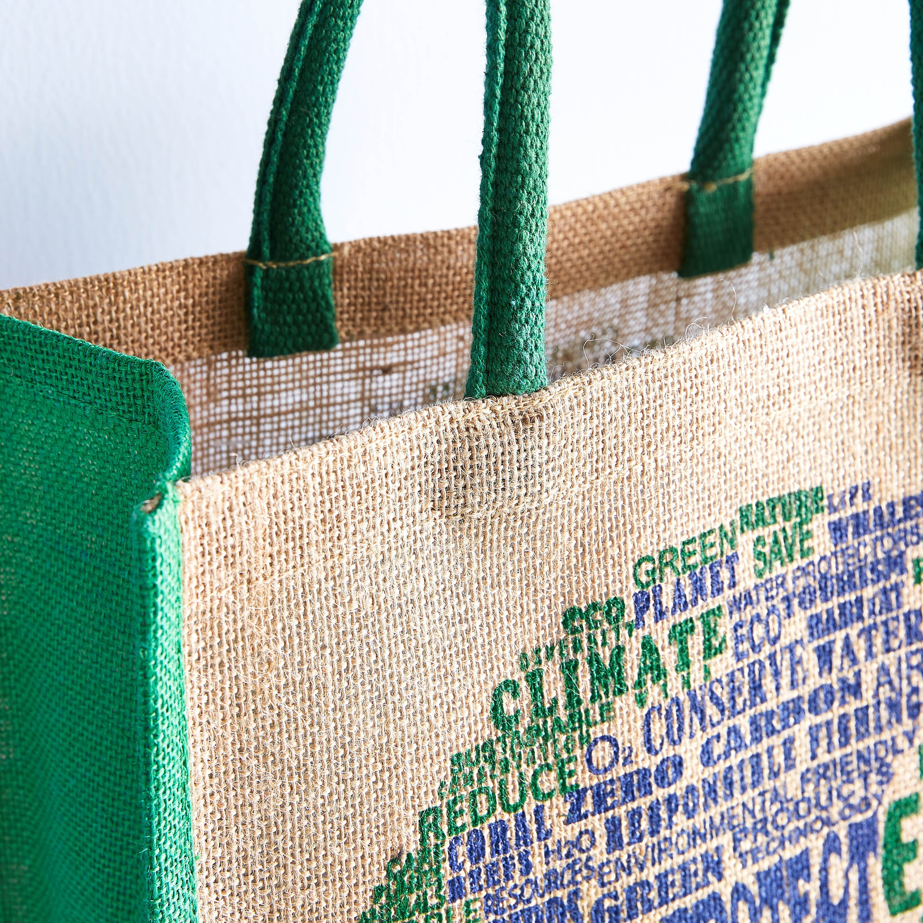 Illustrated Protect Earth Jute Shopping Bag - 38x15x46 cm-hbxhomeware-hbxkitchen-image-3