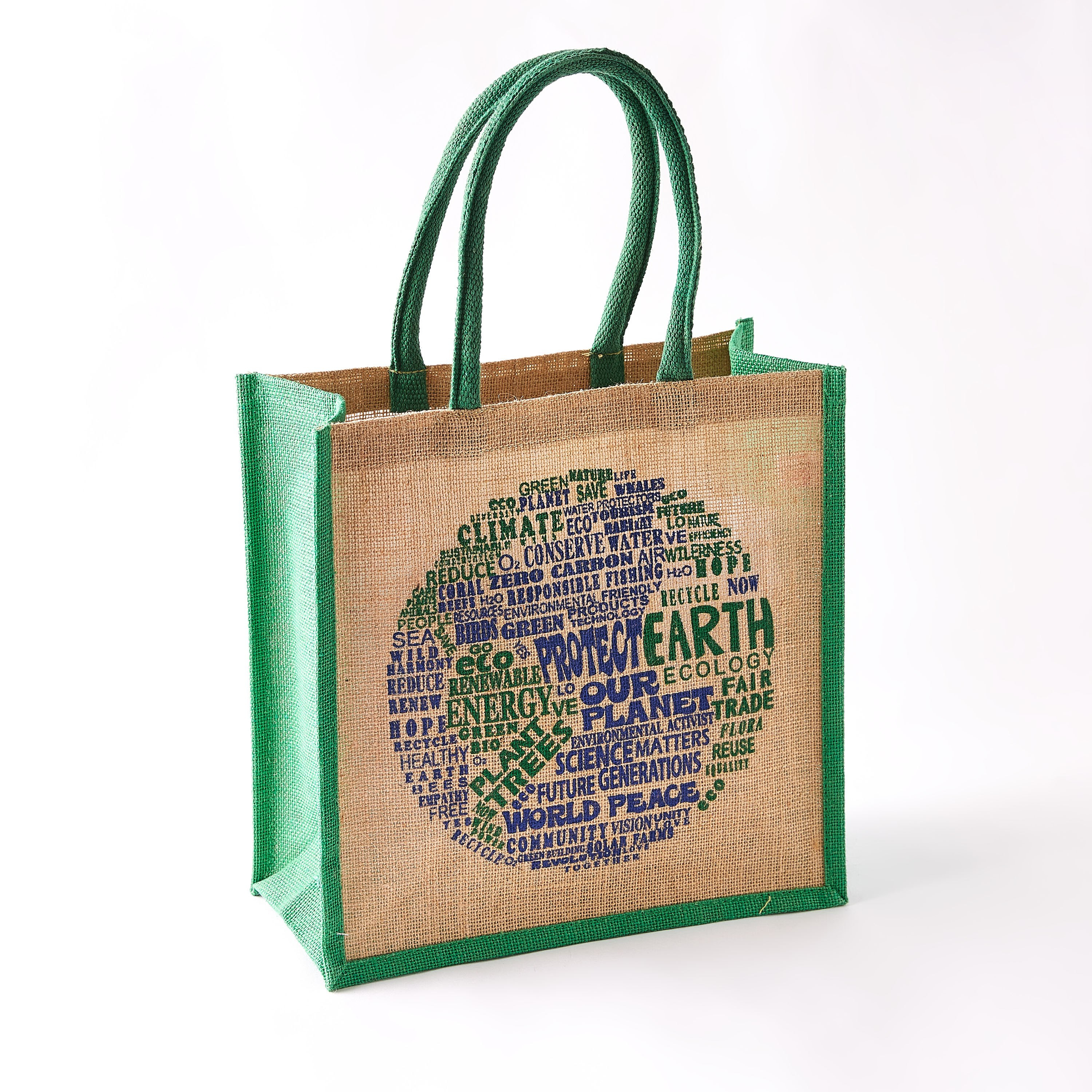 Illustrated Protect Earth Jute Shopping Bag - 38x15x46 cm-hbxhomeware-hbxkitchen-image-5