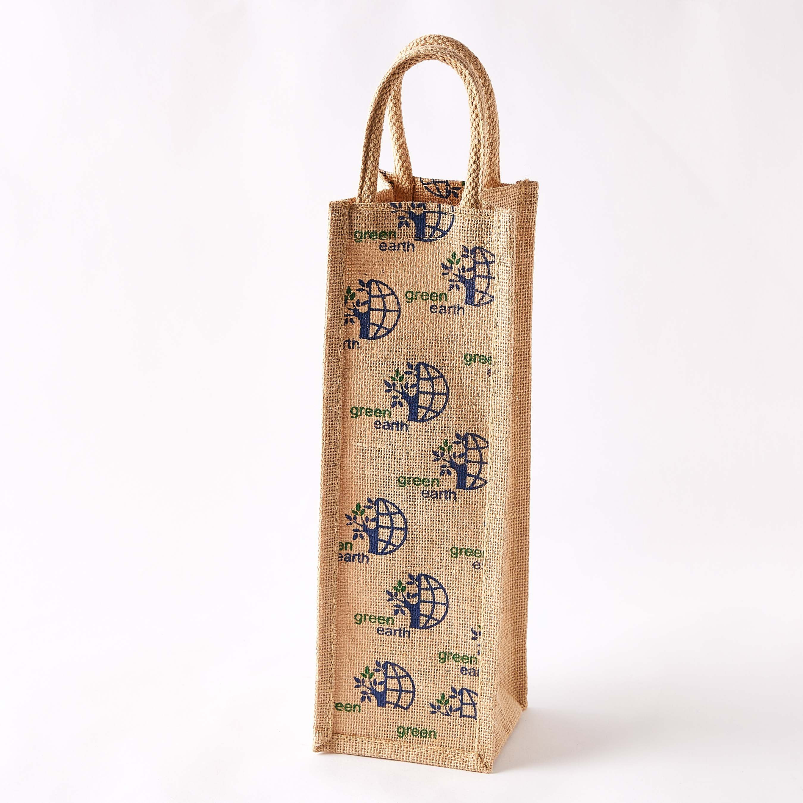 Go Green Earth Jute Bottle Bag - 13x8x39 cm-hbxhomeware-hbxkitchen-image-4