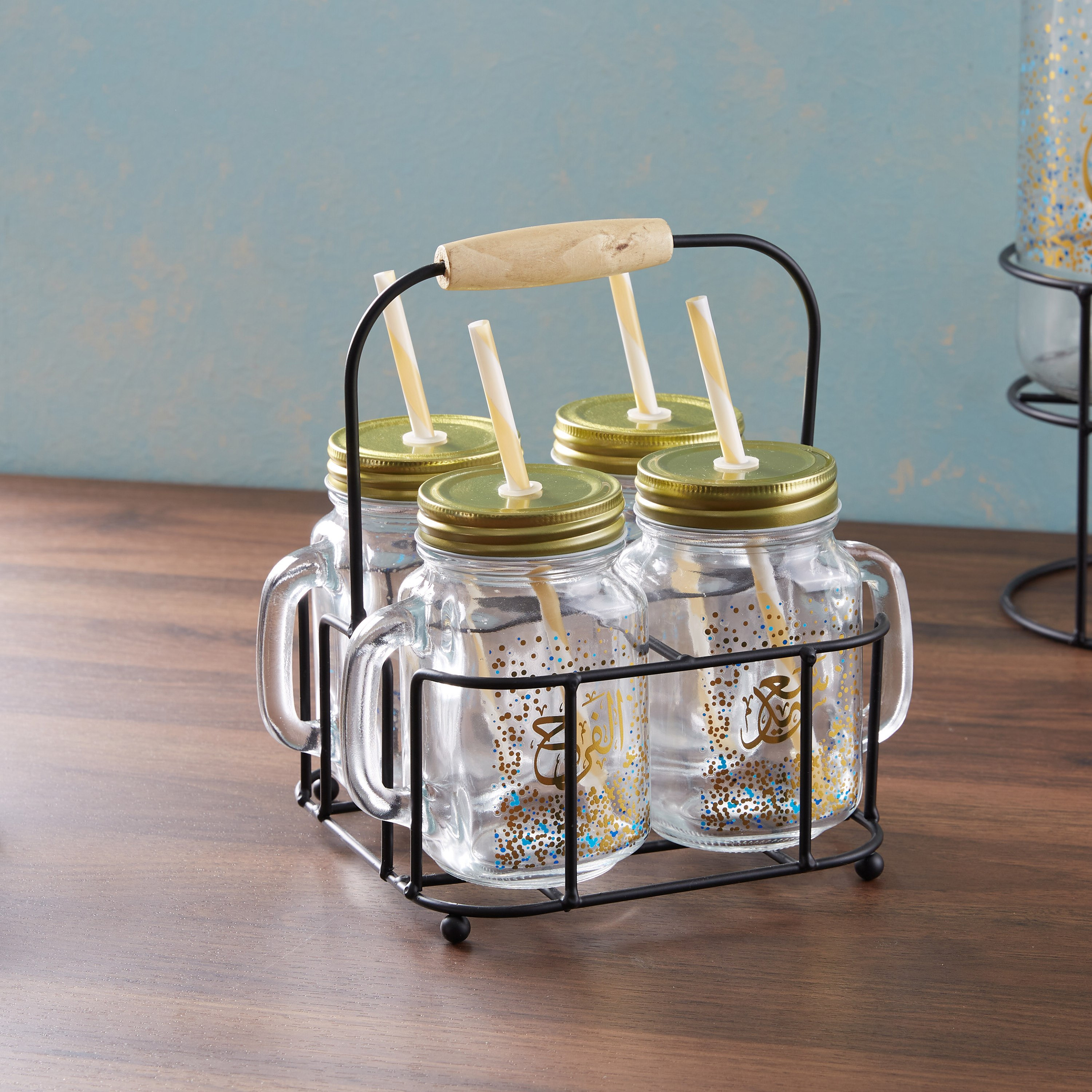 جرة ماسون مع حامل من بليسمو- طقم من 4 قطع-hbxhomeware-hbxkitchen-image-1