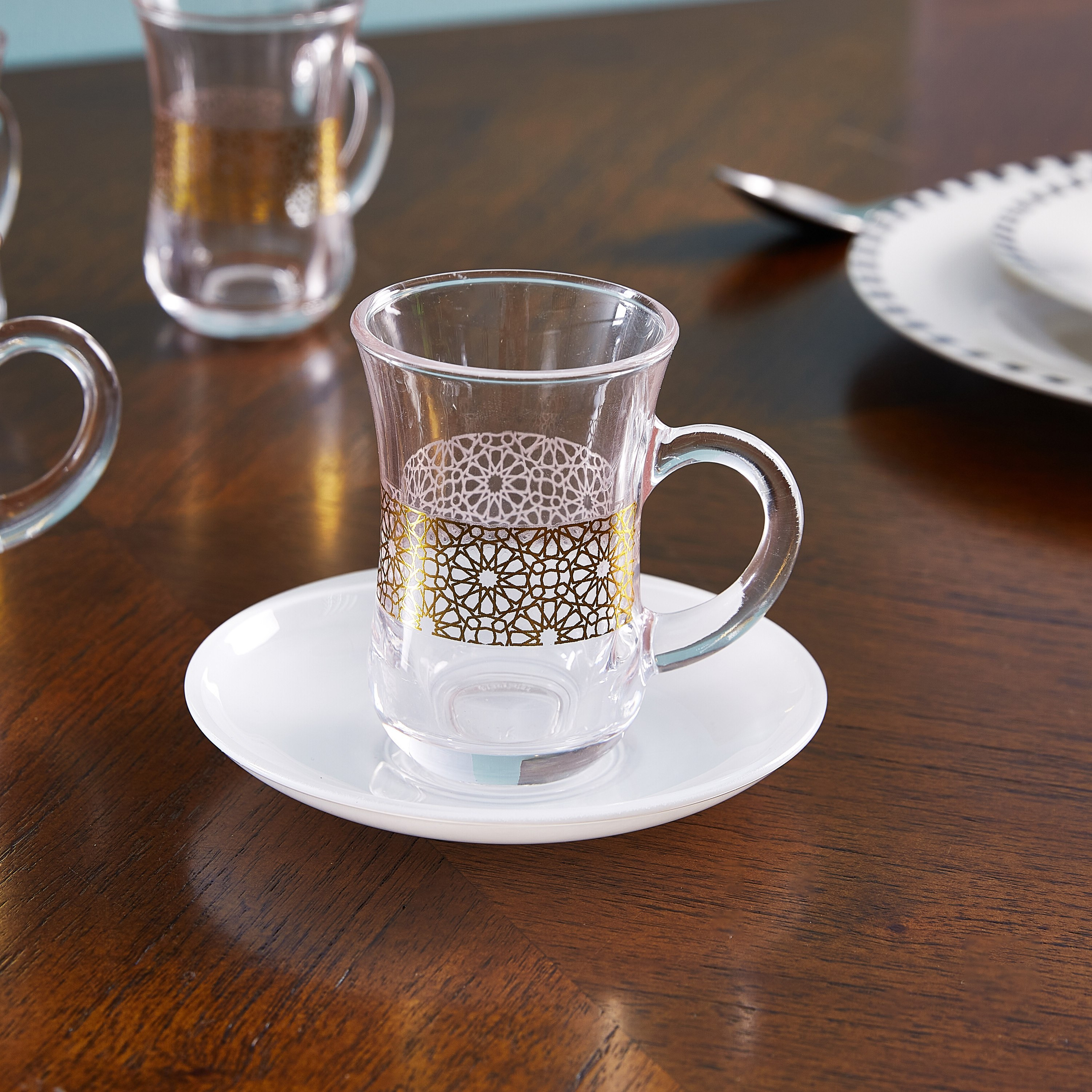 طقم فناجين وصحون استيكان 12 قطعة من بيليسيمو - 140 مل-hbxhomeware-diningandtabletop-coffeeandteasets-image-2