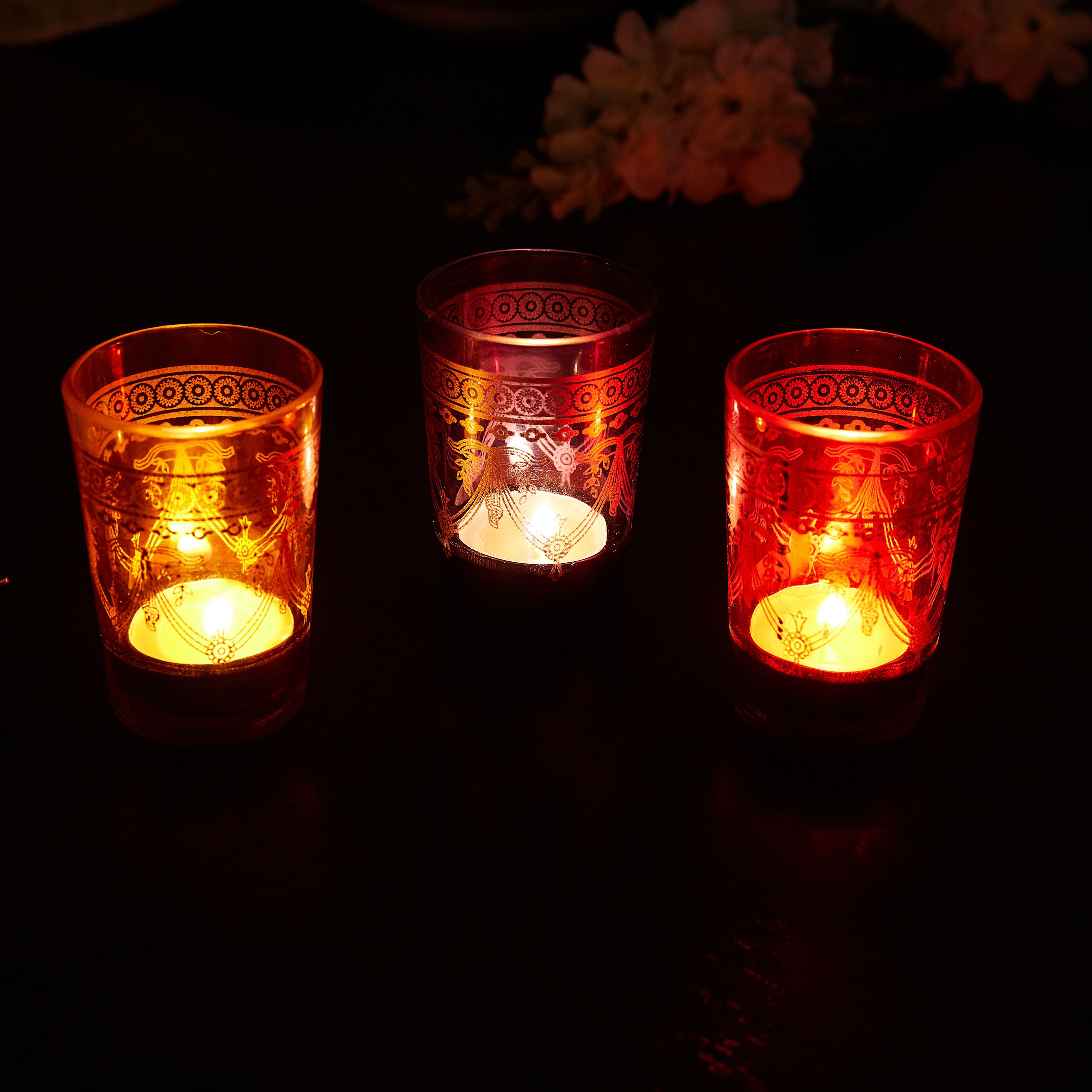 حاملات شموع صغيرة زجاجية من تيارا- طقم من 3 قطع-hbxlivingroom-decorandaccessories-candleholders-image-3