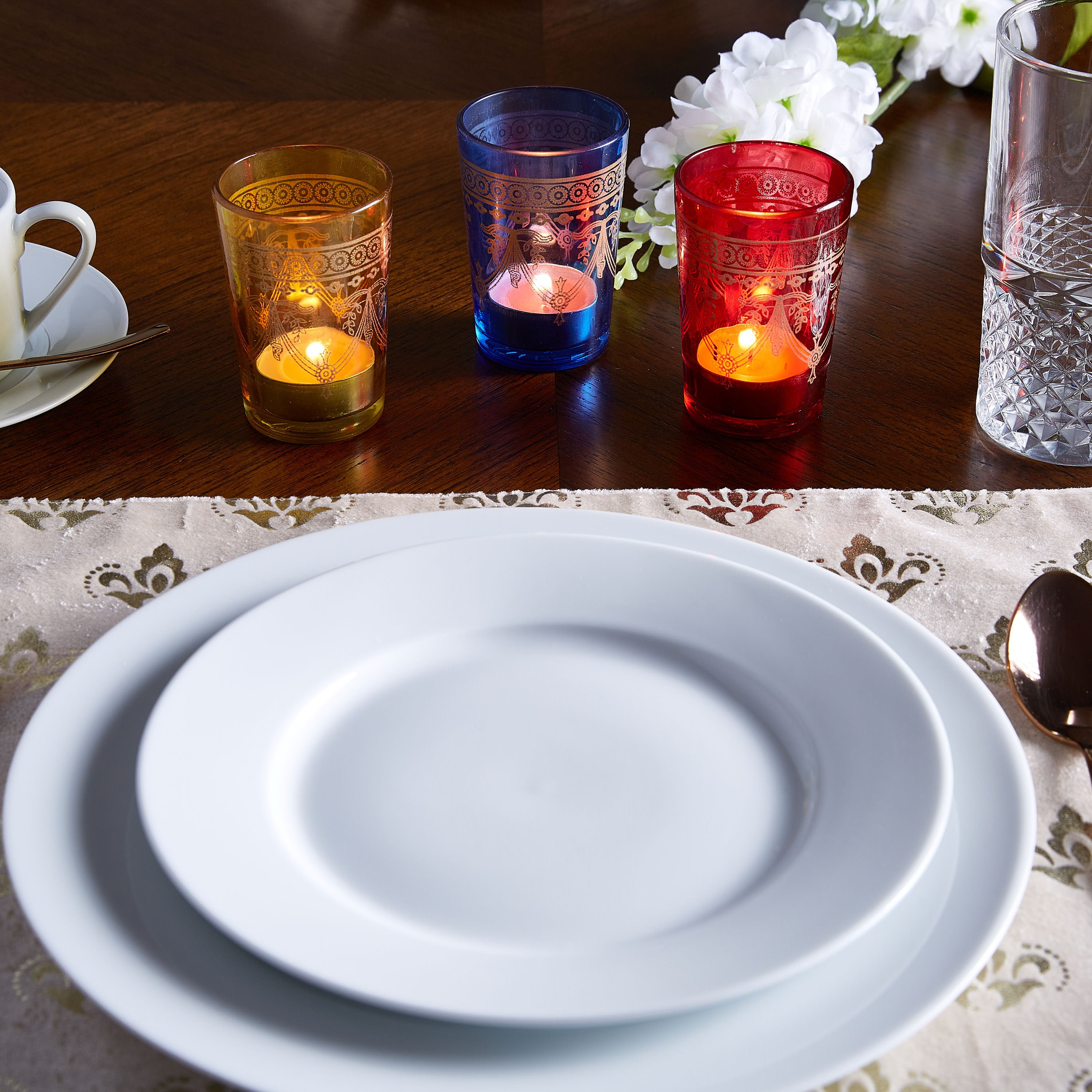 حاملات شموع صغيرة زجاجية من تيارا- طقم من 3 قطع-hbxlivingroom-decorandaccessories-candleholders-image-2