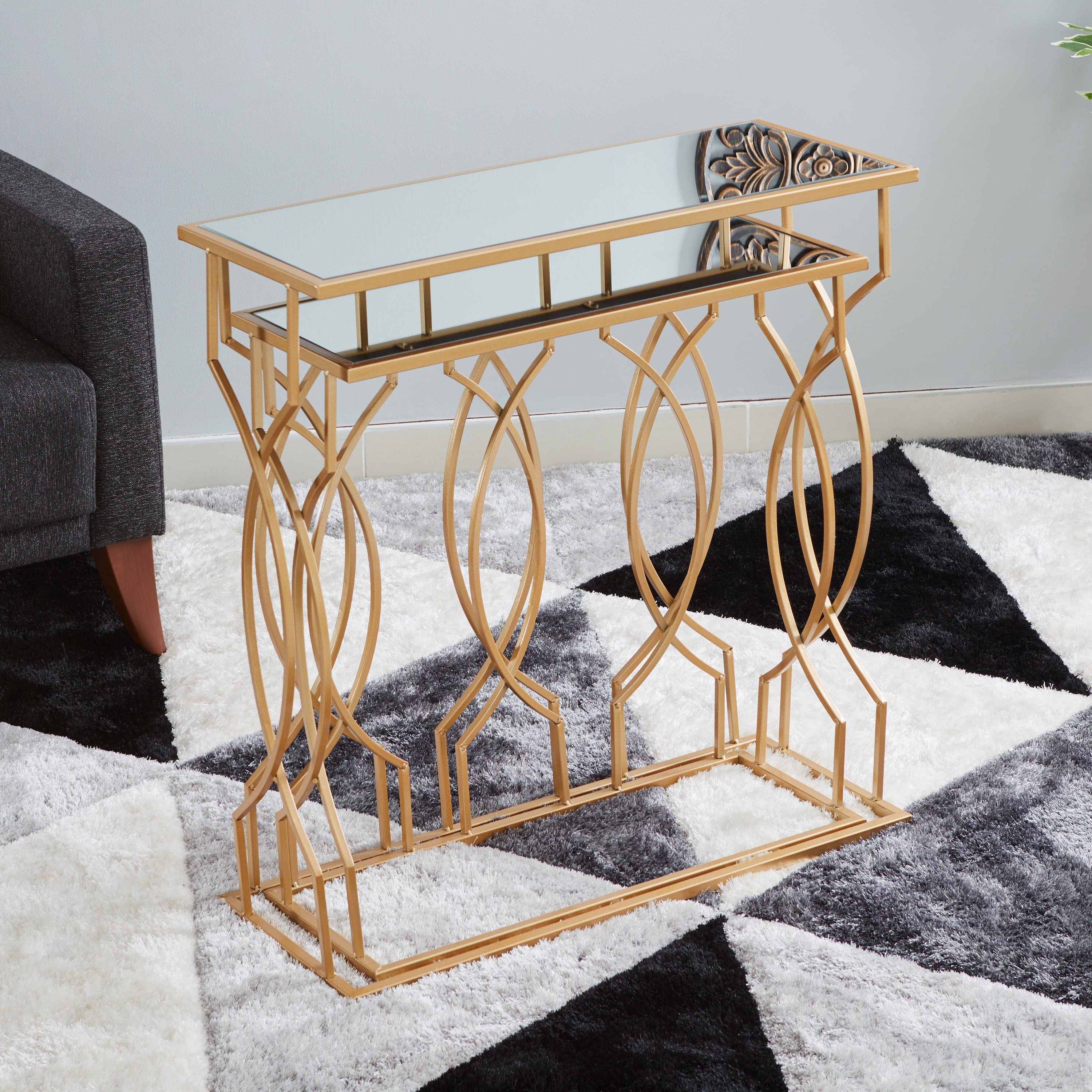 طقم طاولة كنبة من فيرونا - من قطعتين-hbxfurniture-tablesandstands-consoletables-image-2