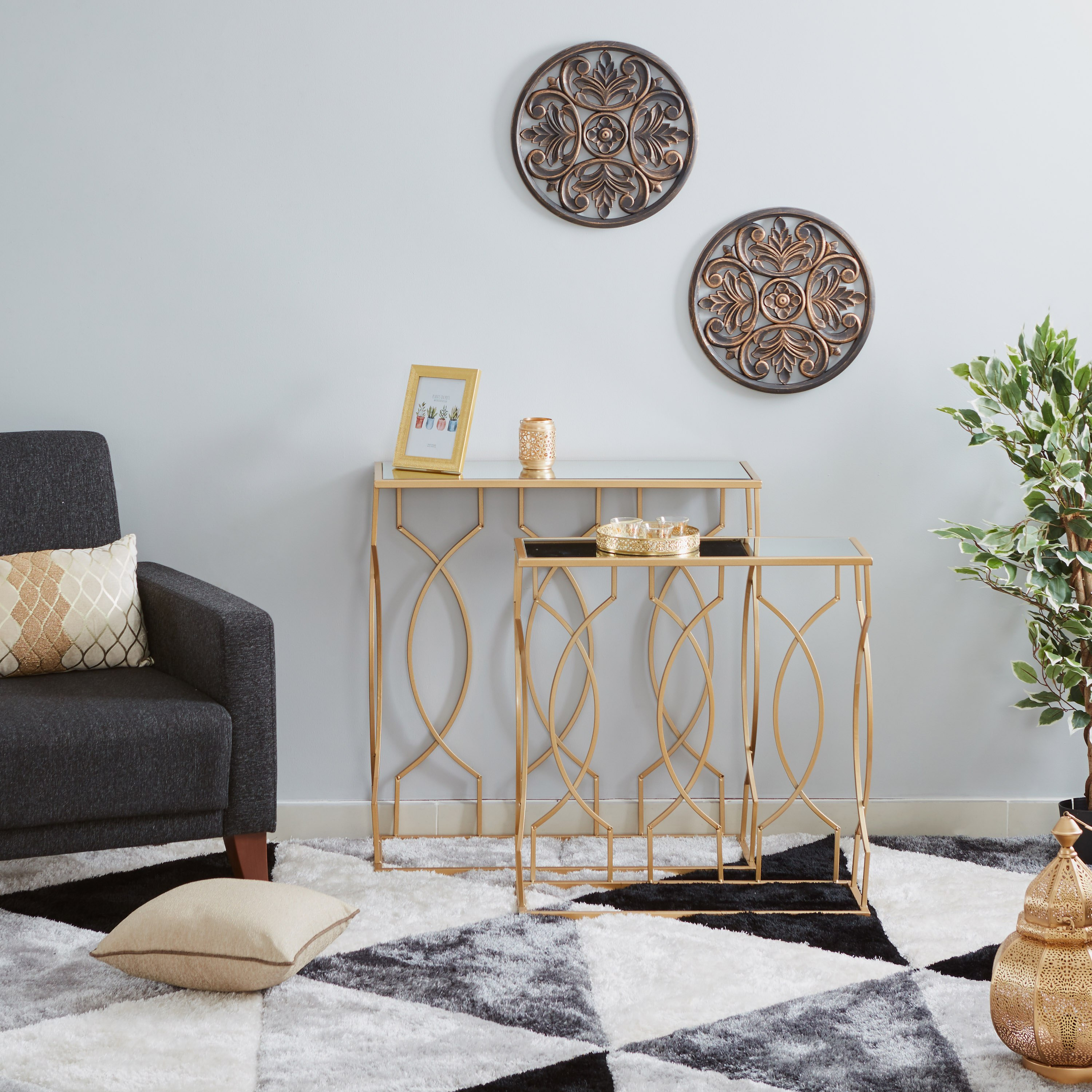 طقم طاولة كنبة من فيرونا - من قطعتين-hbxfurniture-tablesandstands-consoletables-image-6