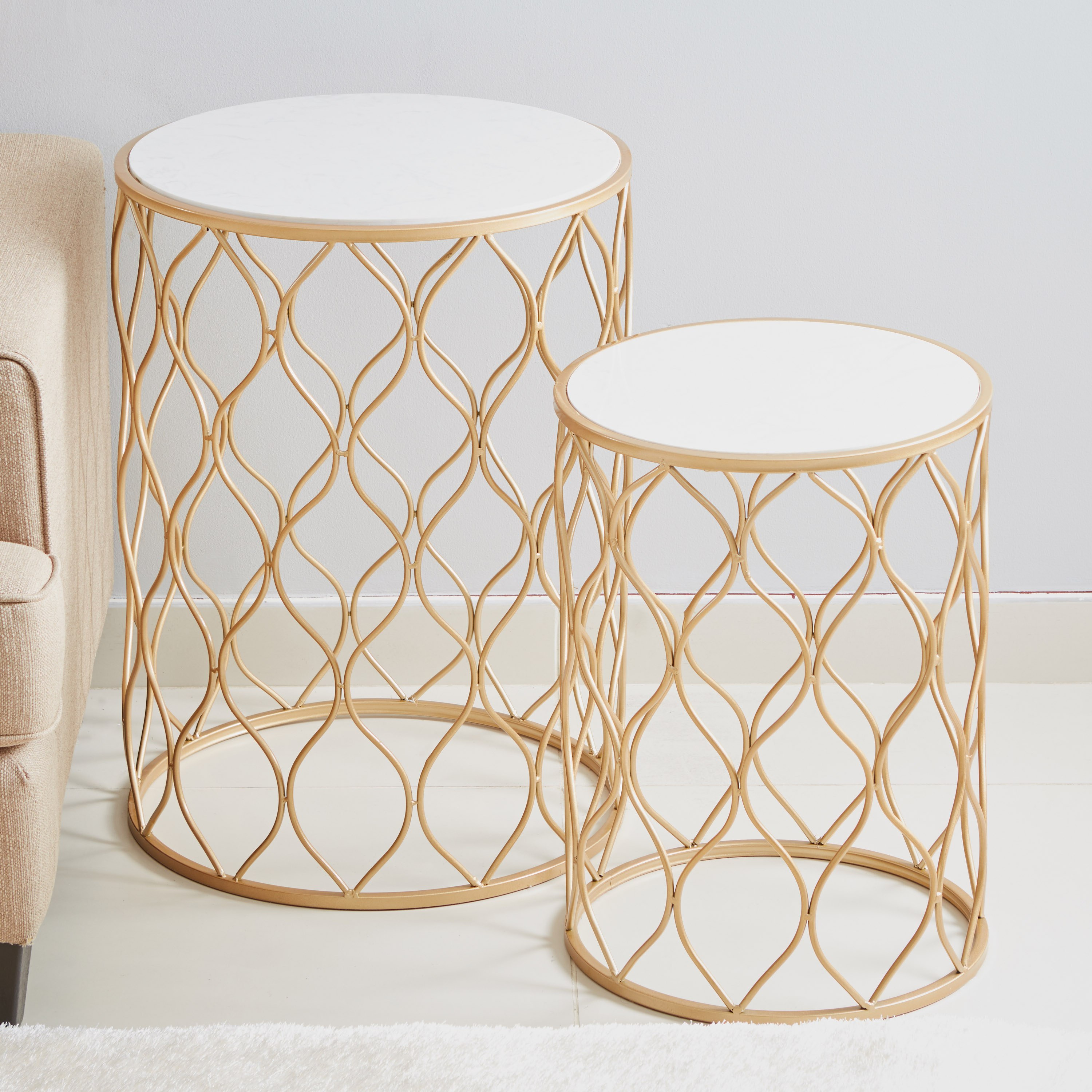 طقم طاولات جانبية من كوزمو - من قطعتين-hbxfurniture-livingroom-endtables-image-1