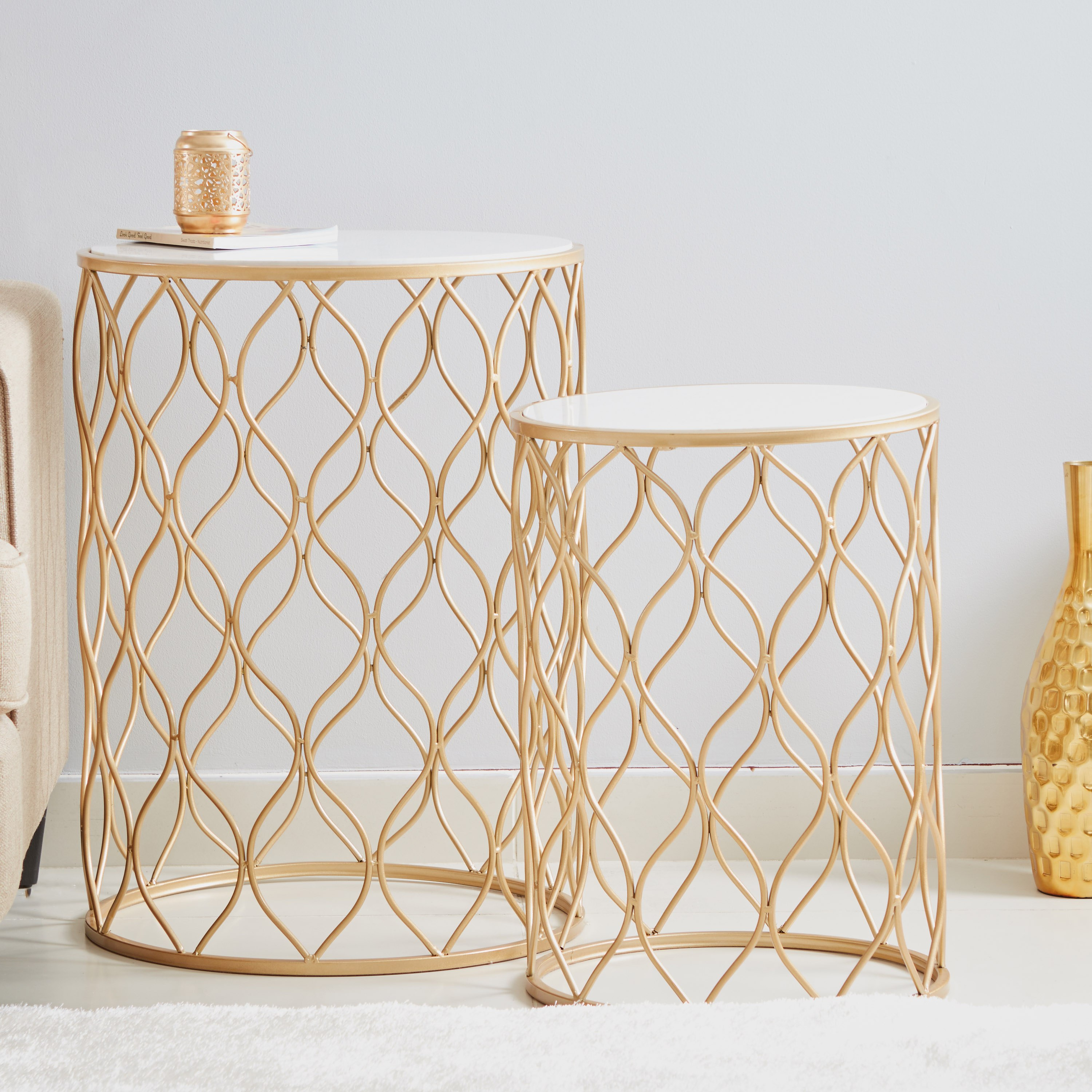 طقم طاولات جانبية من كوزمو - من قطعتين-hbxfurniture-livingroom-endtables-image-2