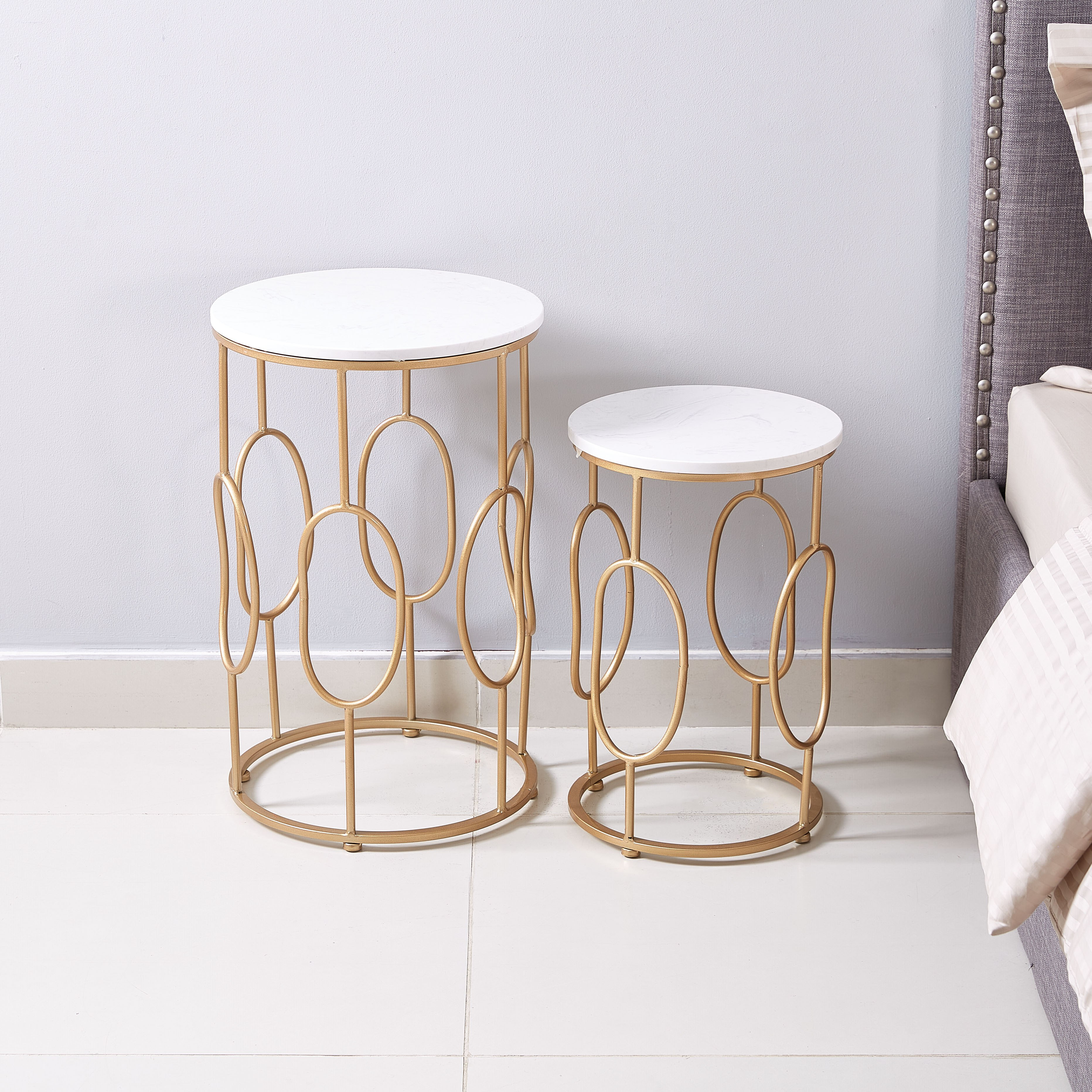 طاولة جانبيّة معدنية من هامبتون - طقم من قطعتين-hbxfurniture-livingroom-endtables-image-1