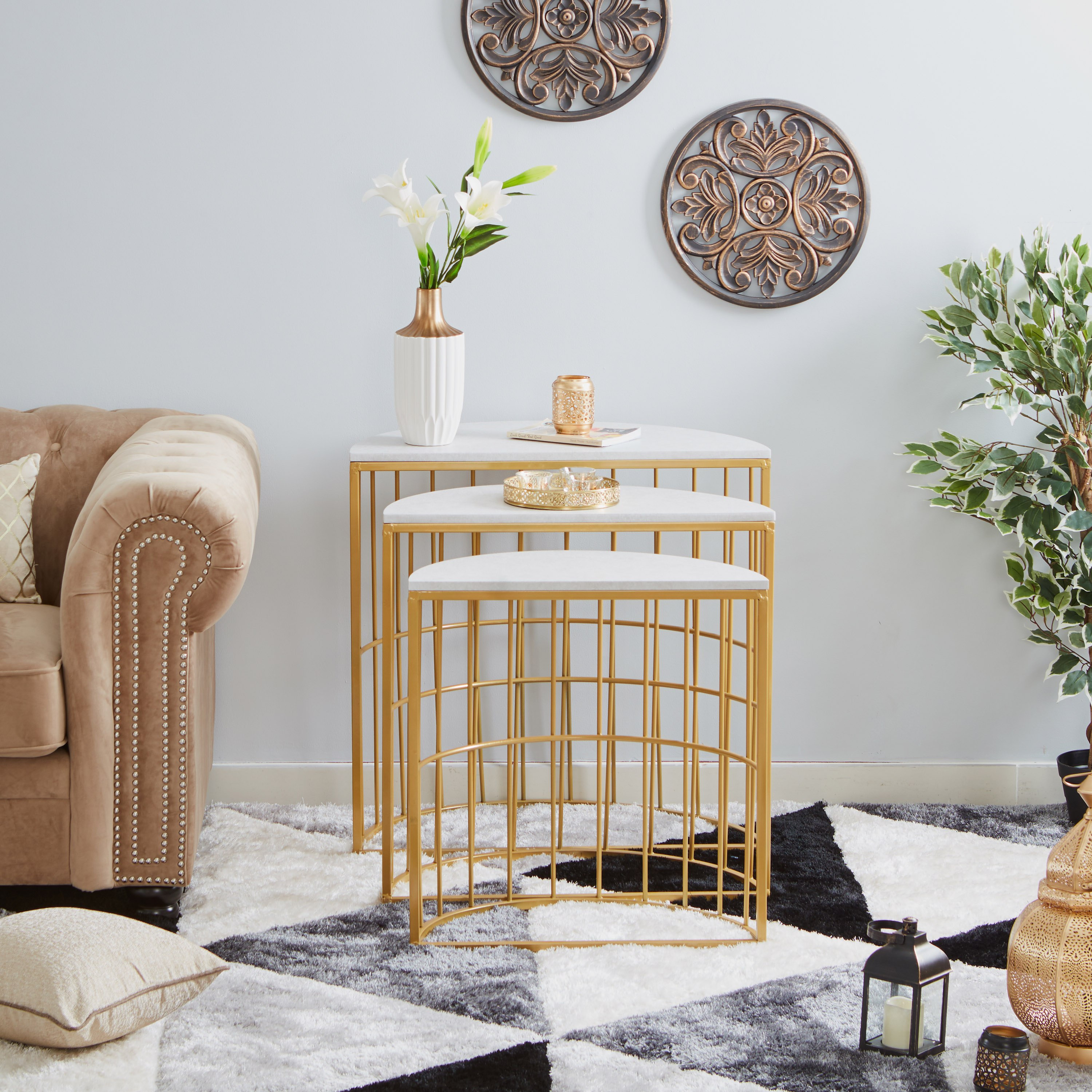 طاولة بهو نصف دائرية من كارولينا- طقم من 3 قطع-hbxfurniture-tablesandstands-consoletables-image-5