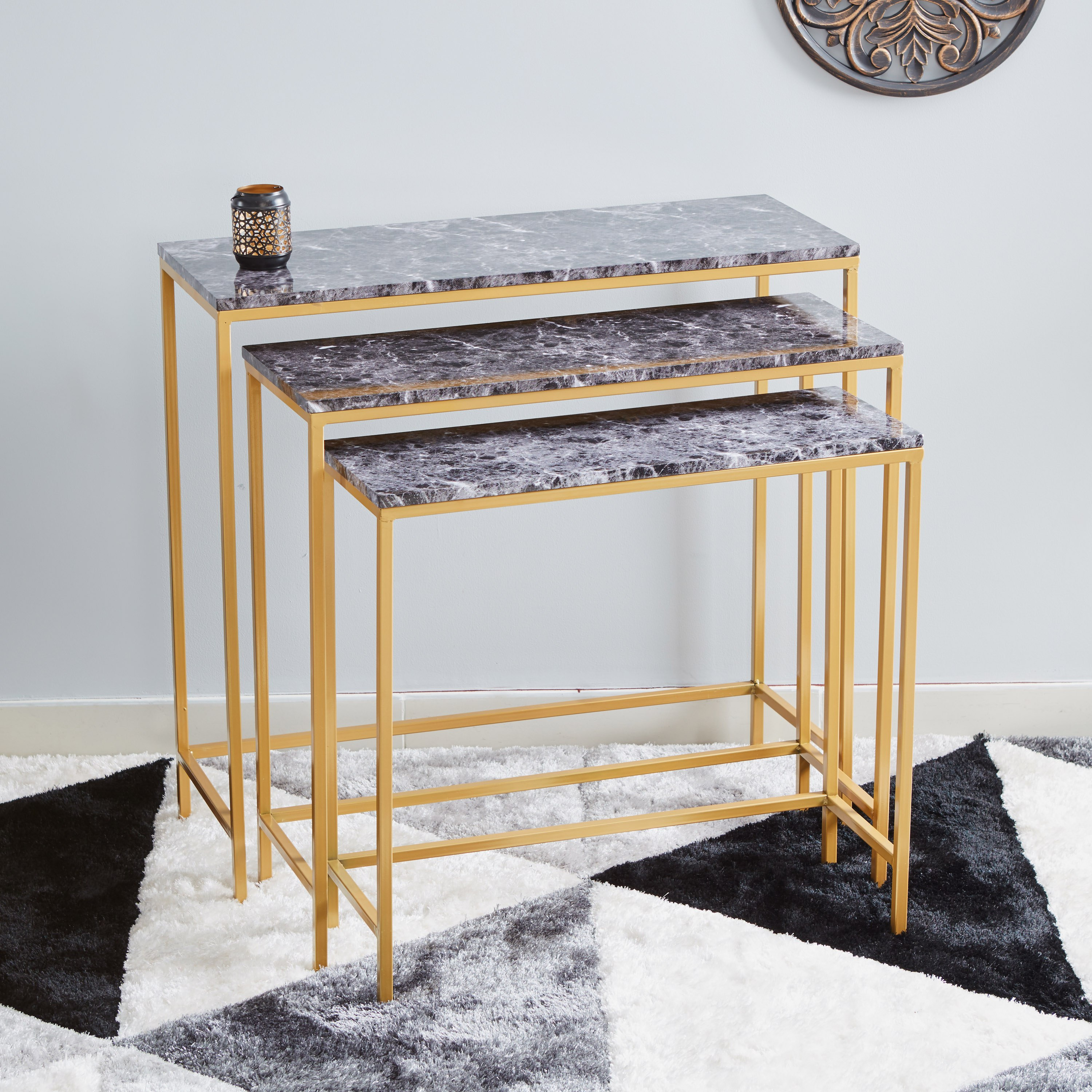 طاولات كونسول متداخلة من لوكس- طقم من 3 قطع-hbxfurniture-tablesandstands-consoletables-image-1