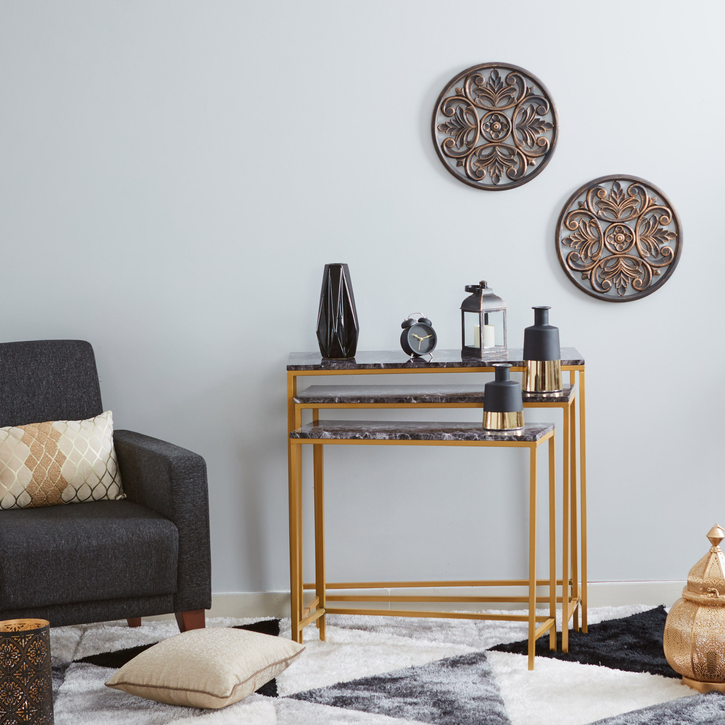 طاولات كونسول متداخلة من لوكس- طقم من 3 قطع-hbxfurniture-tablesandstands-consoletables-image-4