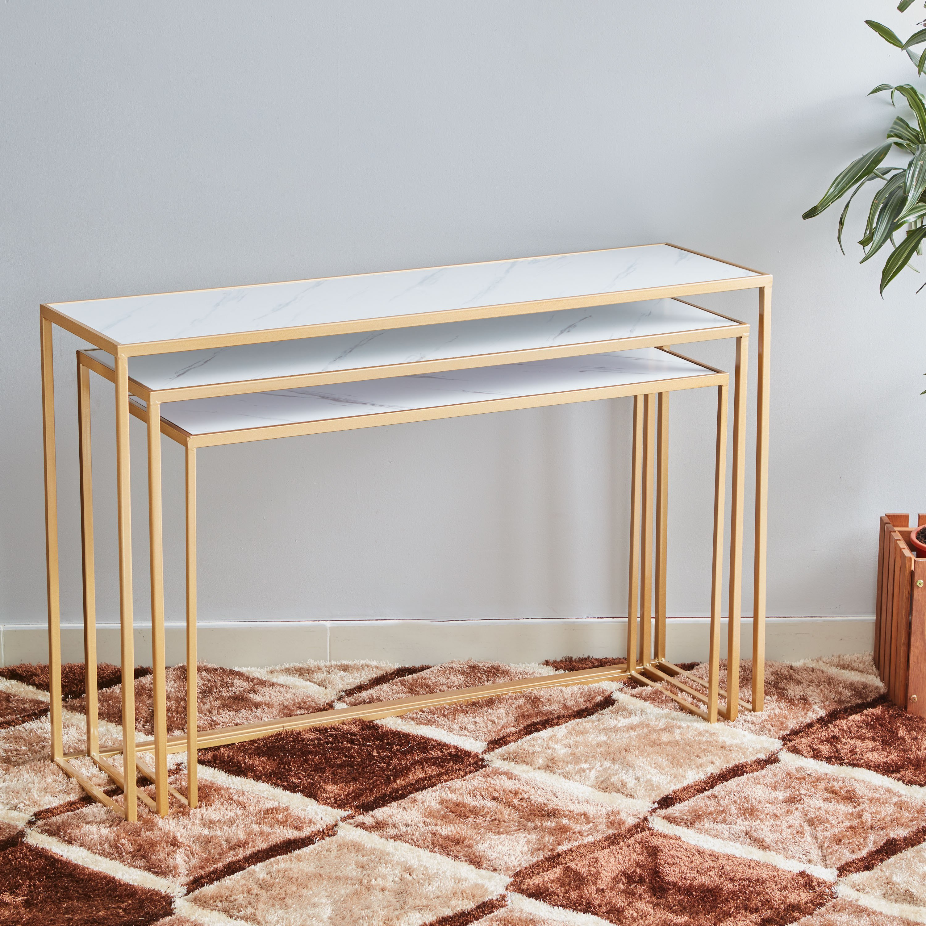 Gela Nesting Console Table Set of 3