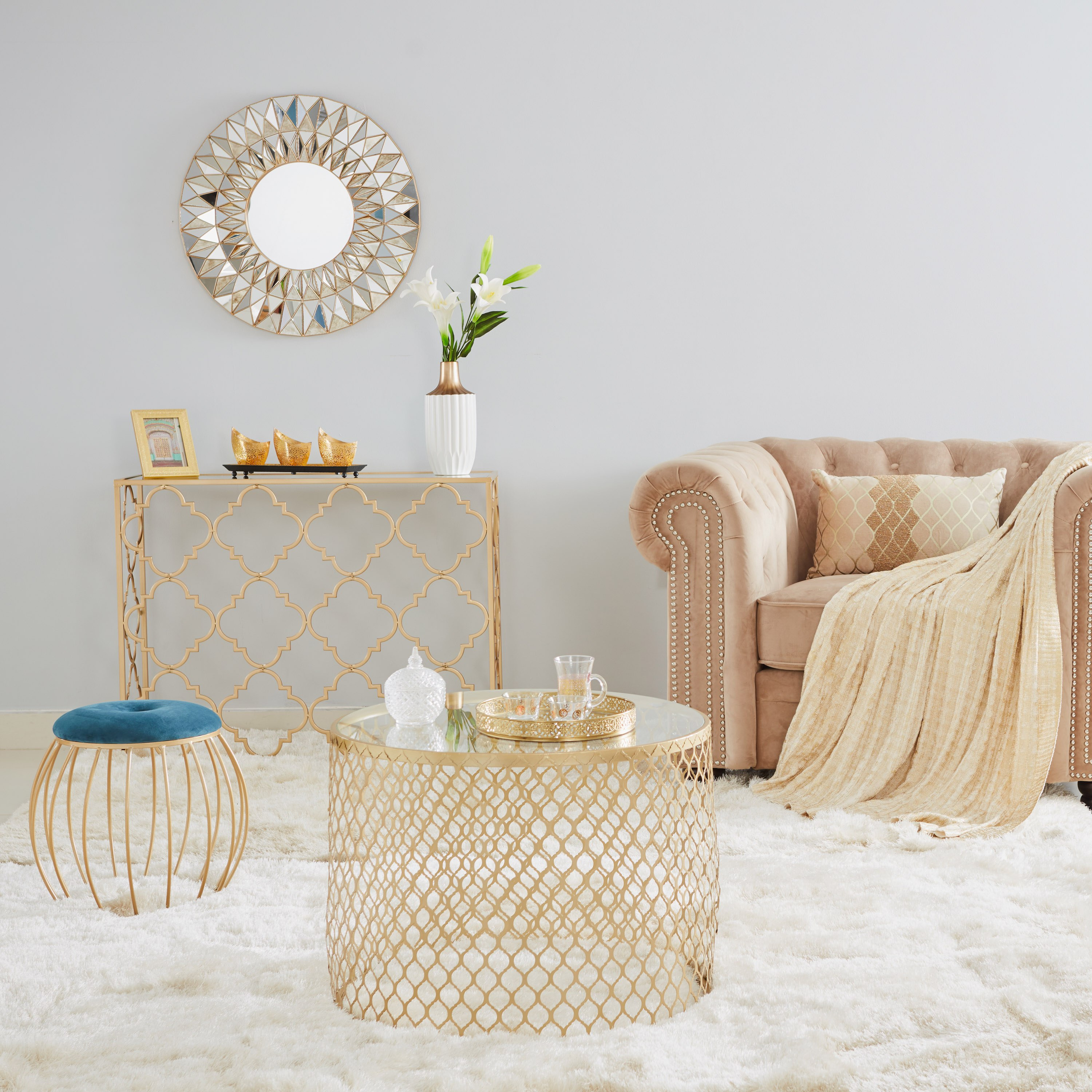 Scallop Sofa Table with Mirror-hbxfurniture-tablesandstands-consoletables-image-4